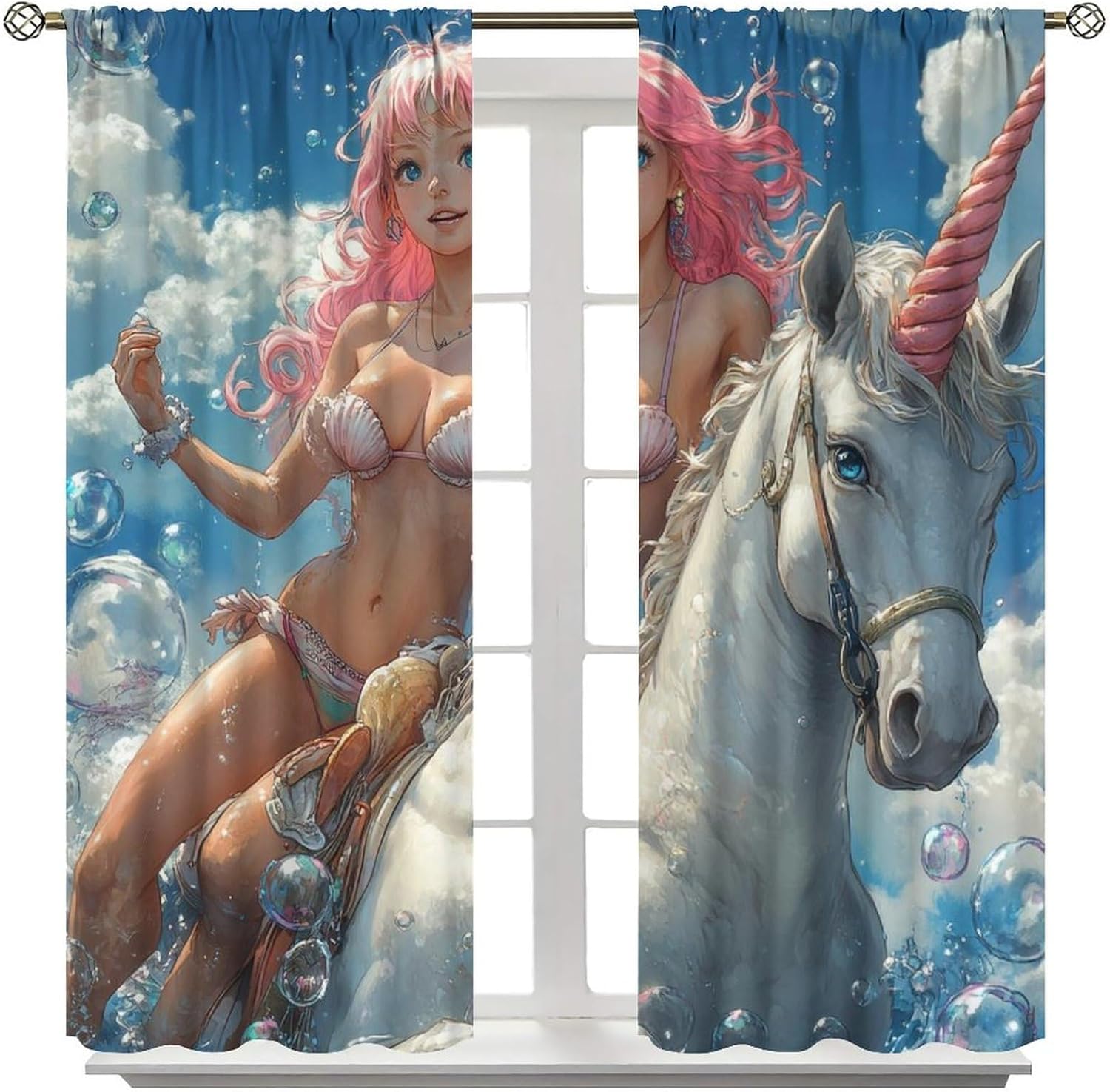Custom Curtains Set of 2 Panels Blackout Thermal Insulated Noise Reduction