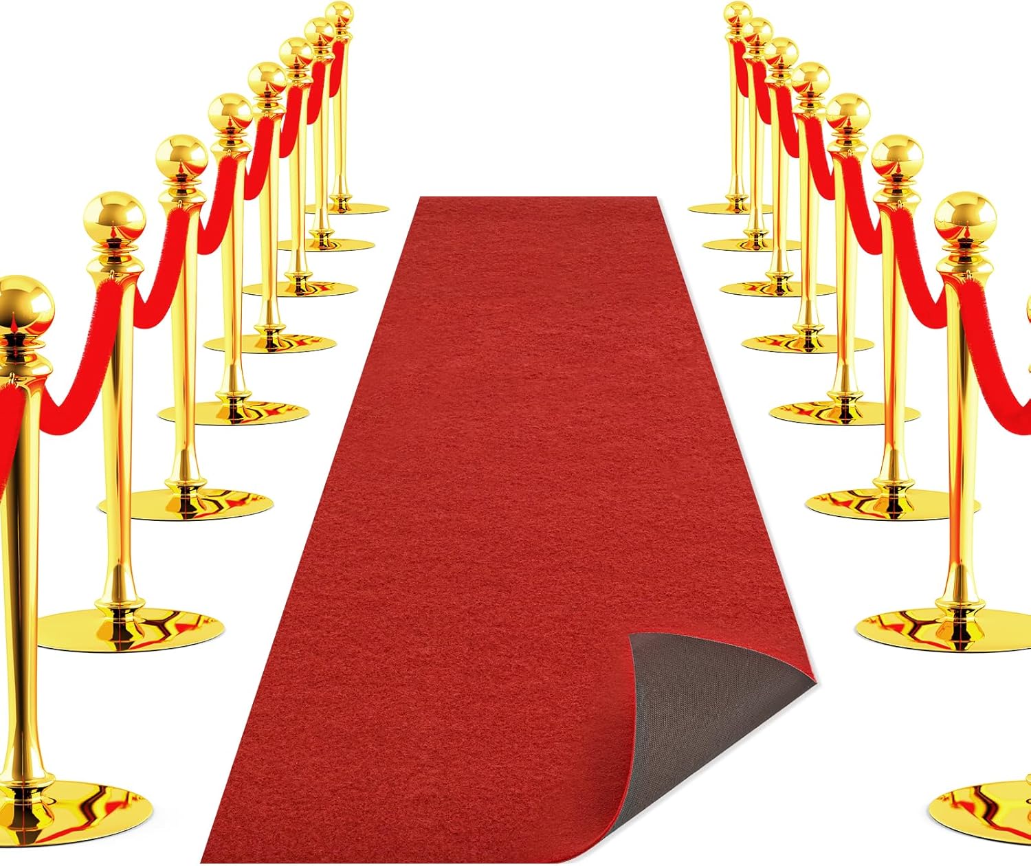 Extra Thick Red Carpet Runner for Party 3x164 ft