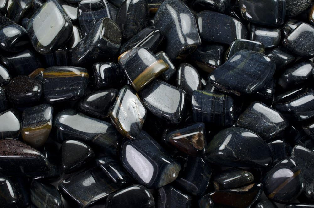 Fantasia Tumbled Blue Tigers Eye Stones 1 lb Medium 1-15