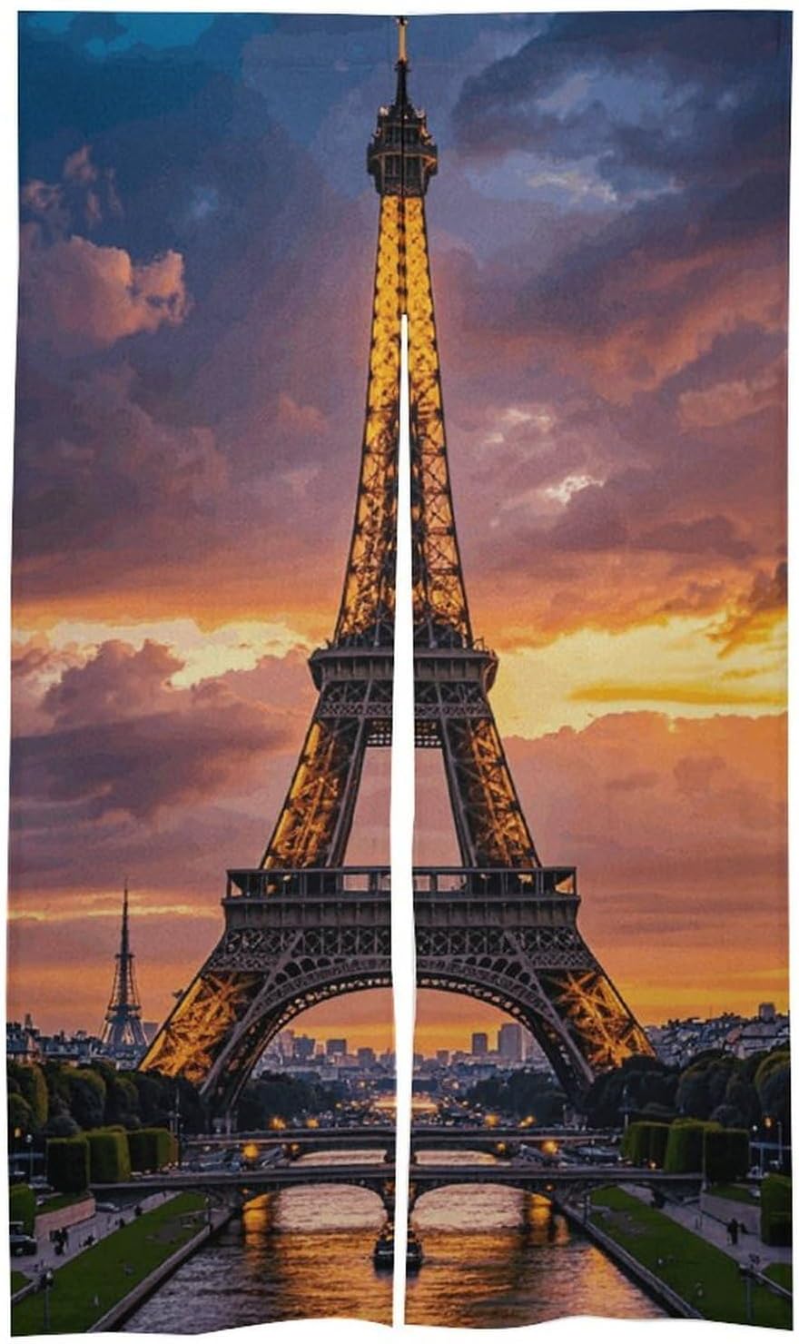 Eiffel Tower Paris Door Curtain 57x17 Inches