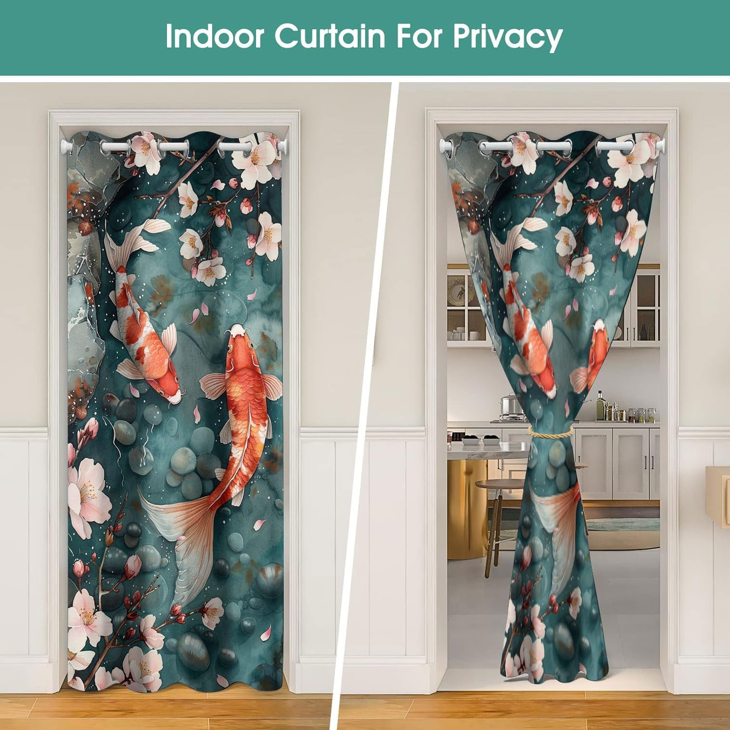 Koi Fish Door Curtains for Doorways