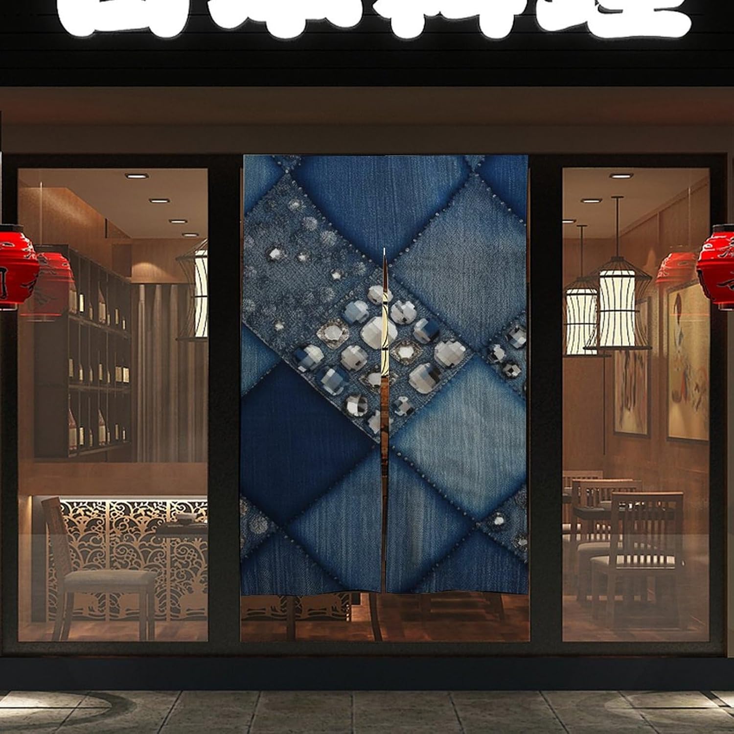 Japanese Noren Style Photo Printed Door Curtain