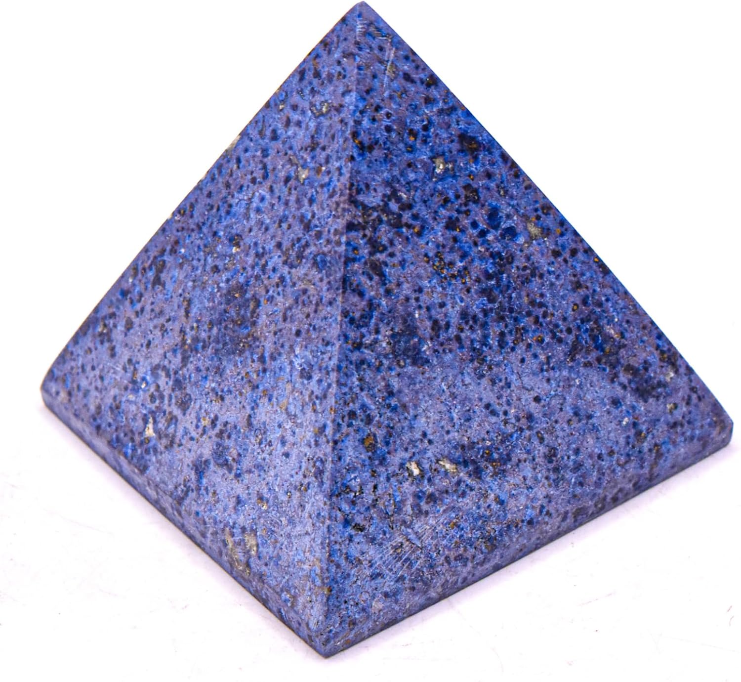 60mm Rich Blue Dumortierite Carved Pyramid Polished Crystal Mineral Specimen - Peru