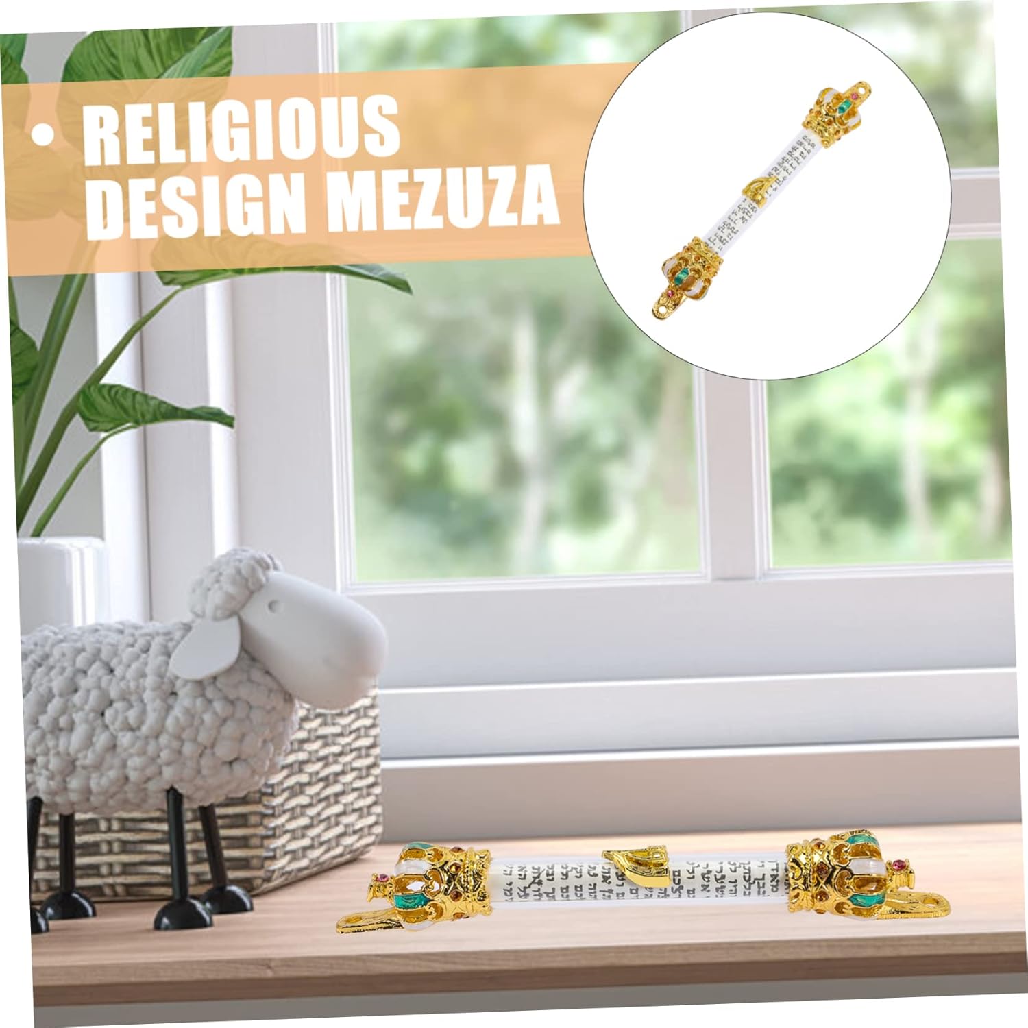 Cabilock Decorative Metal Mezuzah for Home Door