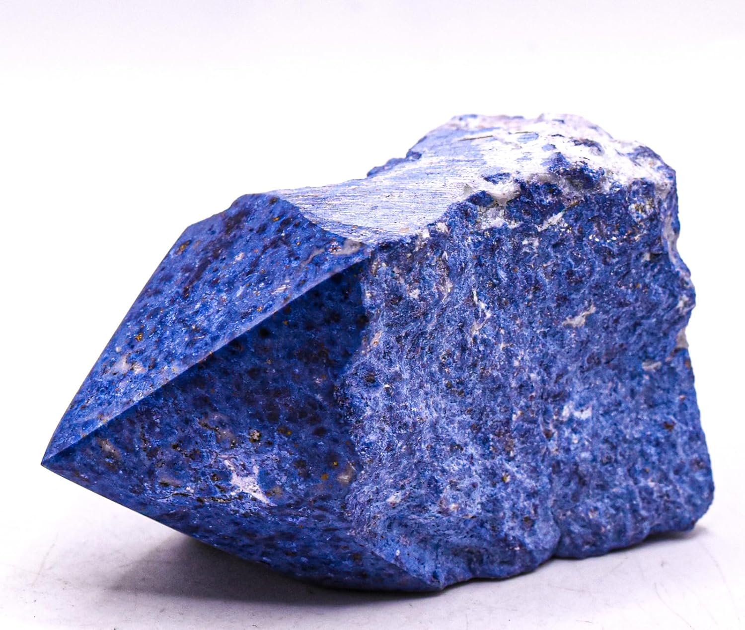 29 Inch Rich Blue Dumortierite with Quartz Carved Point Collectible Gemstone