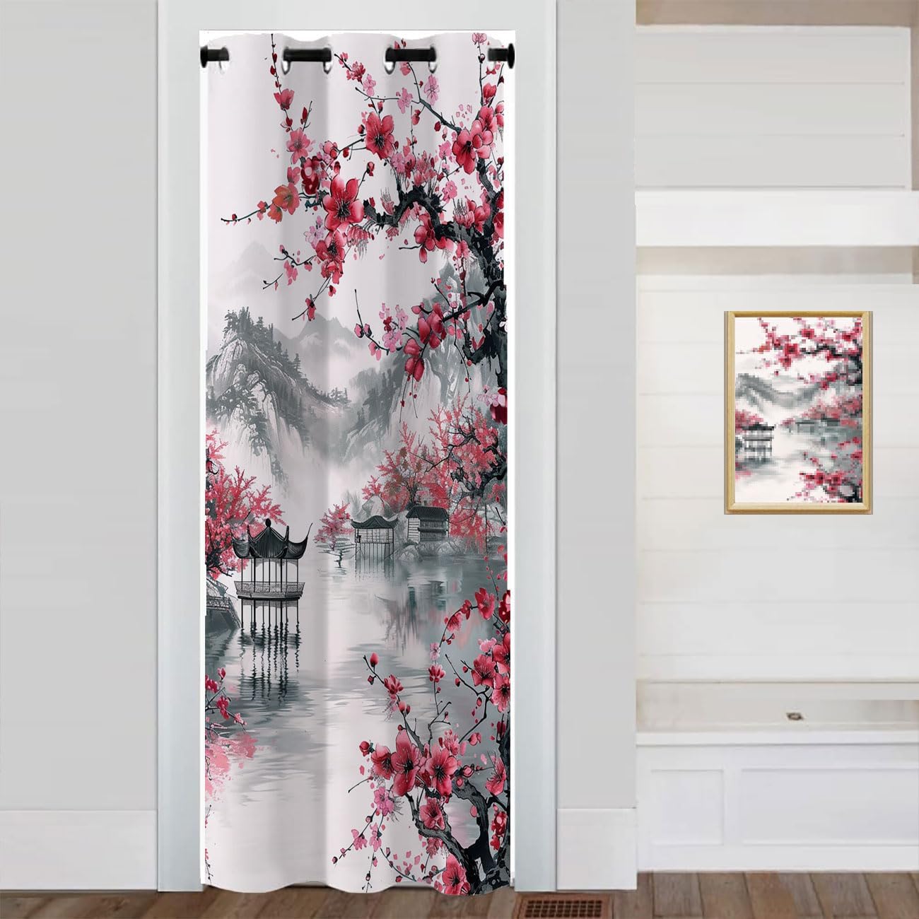 Cherry Blossom Door Curtain for Privacy and Style