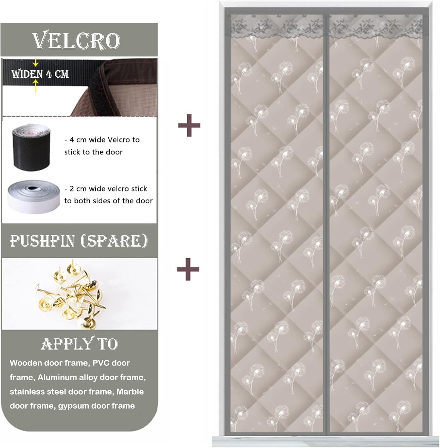 Winter Thicken Cotton Magnetic Door Curtain