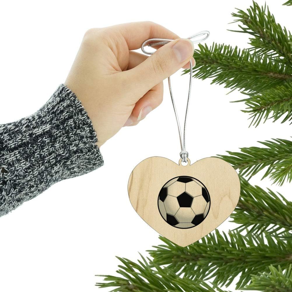 GRAPHICS MORE Heart Shaped Wooden Christmas Ornament