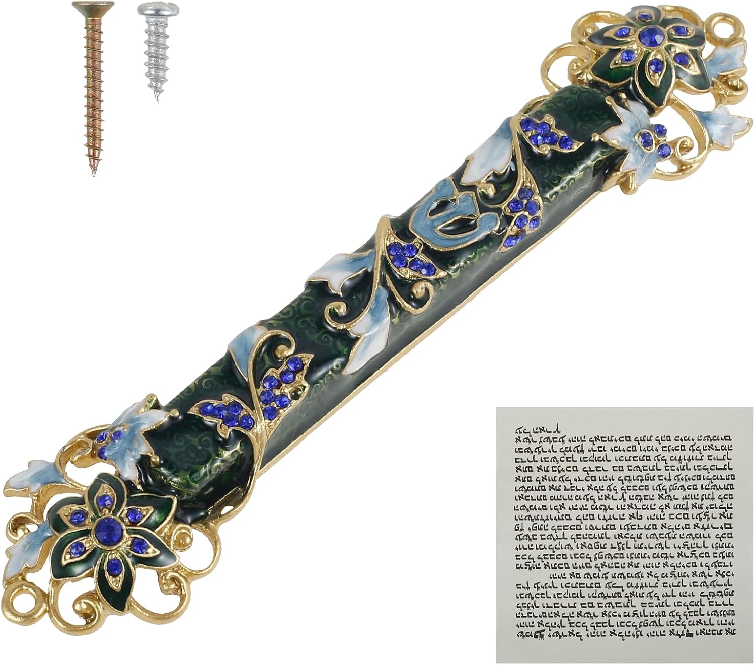Hand Painted Mezuzah Zinc Alloy Enamel Decorative Mezuzah