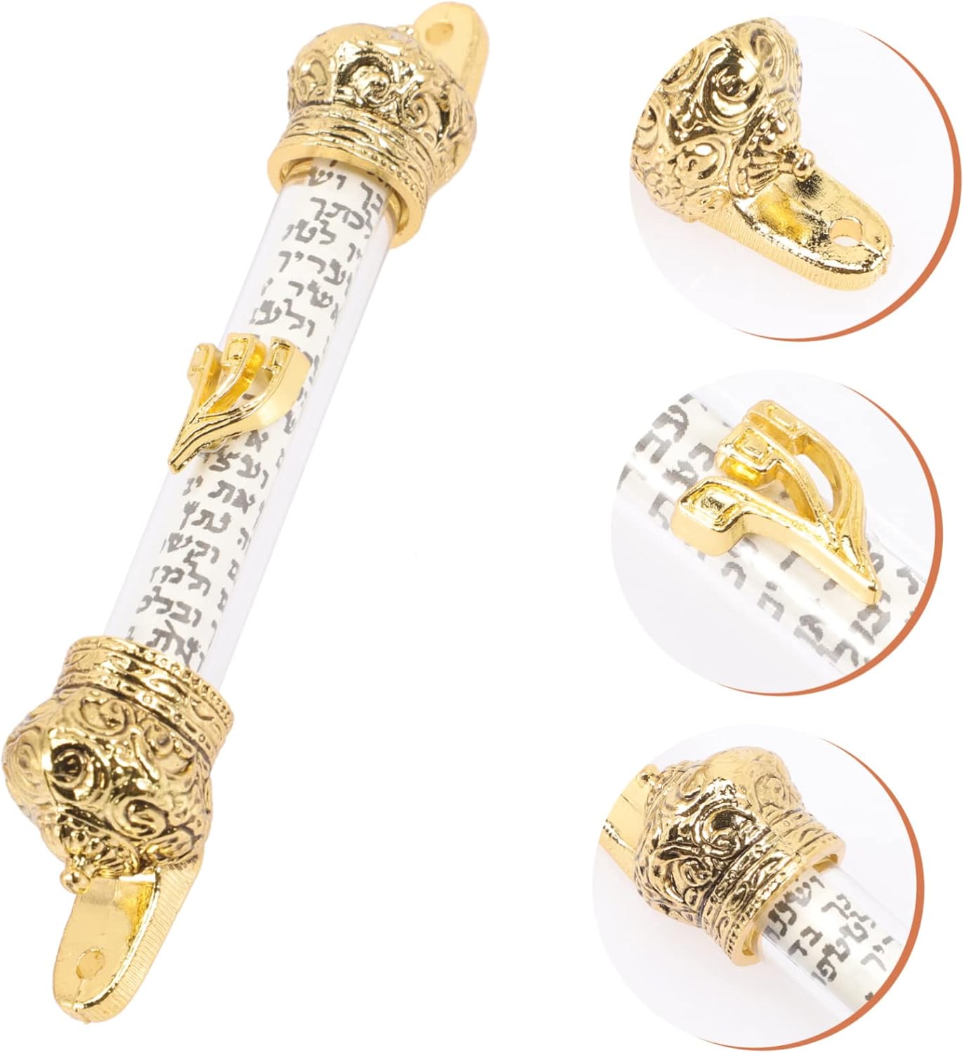 ULTECHNOVO Metal Mezuzah Door Decor with Scroll