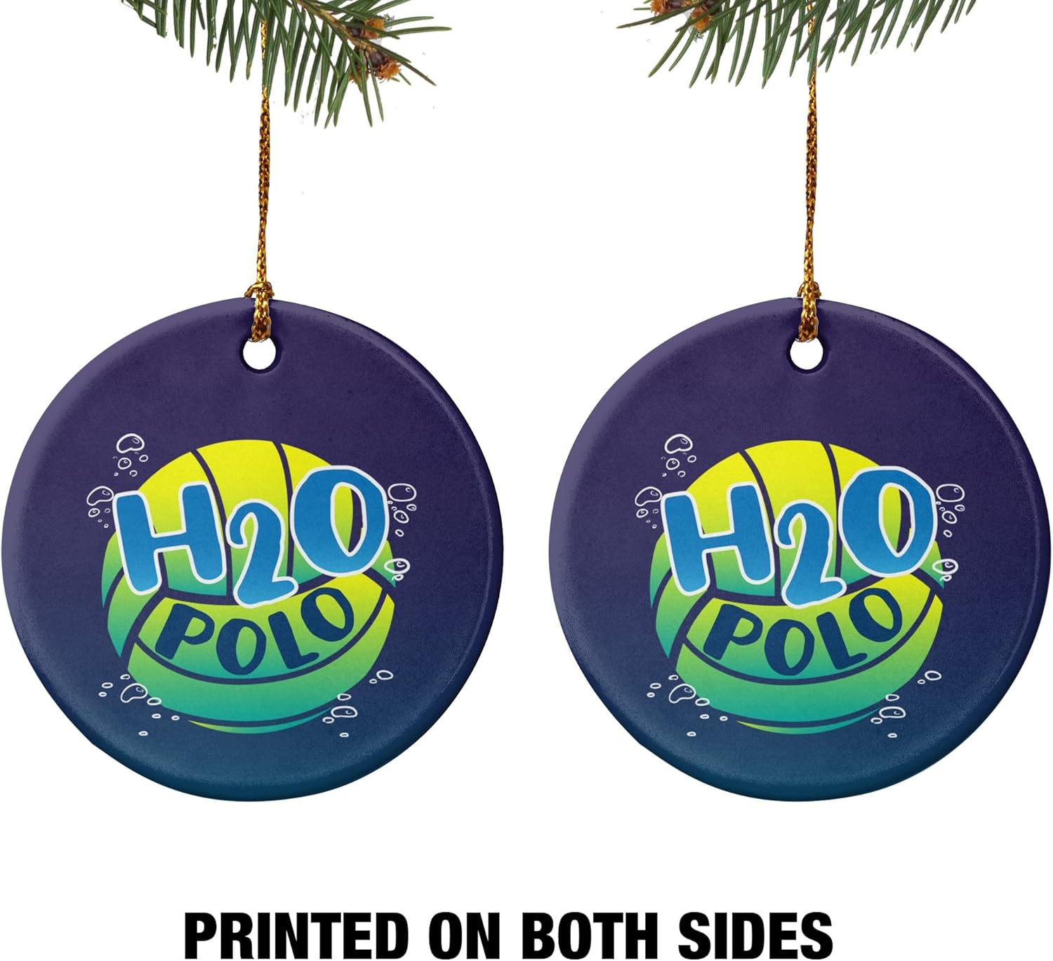 GRAPHICS AND MORE Water Polo Ball Porcelain Christmas Ornament 28 Inches