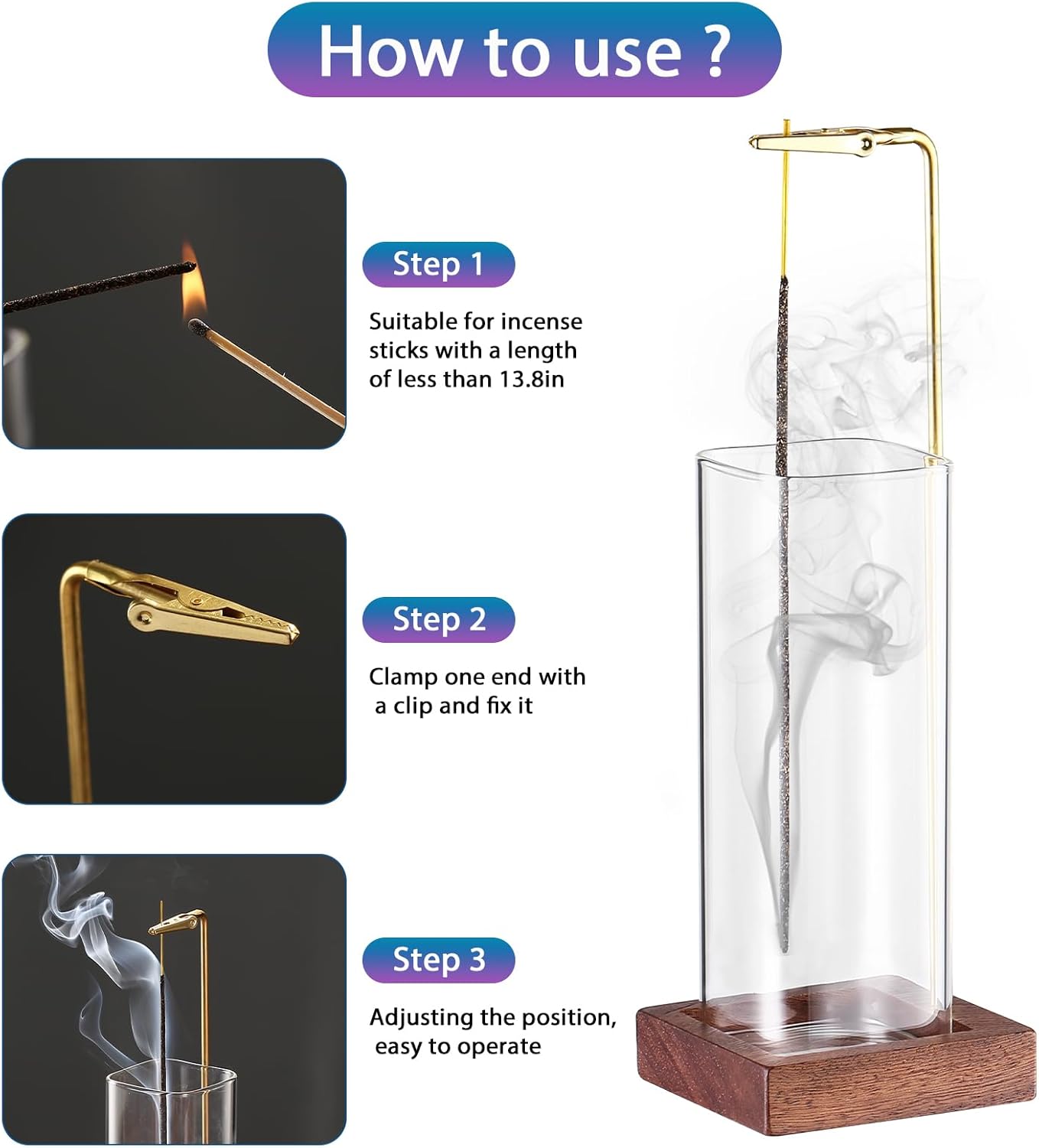 Inverted Lotus Incense Stick Holder - Anti-Ash Flying Premium Hanging Easy to Clean