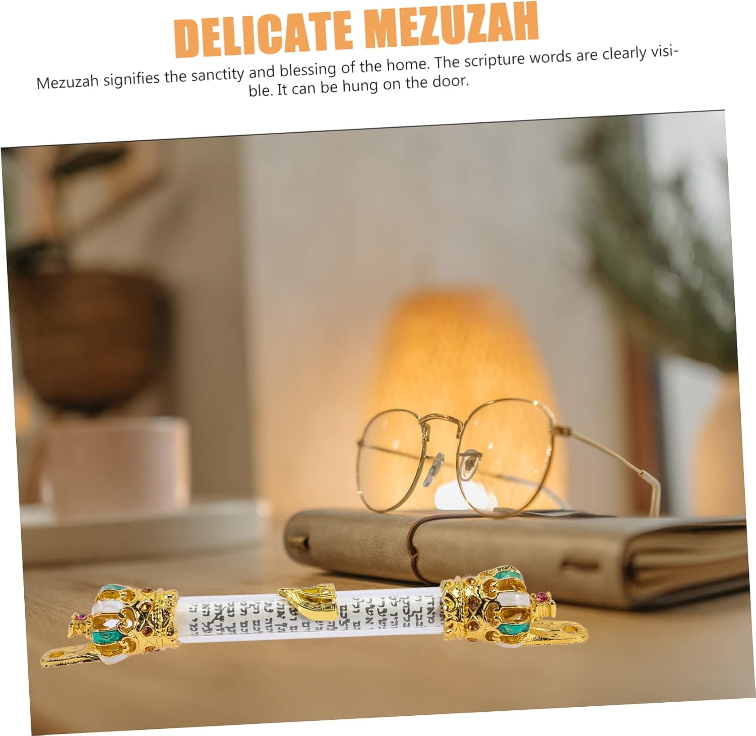 Cabilock Decorative Metal Mezuzah for Home Door