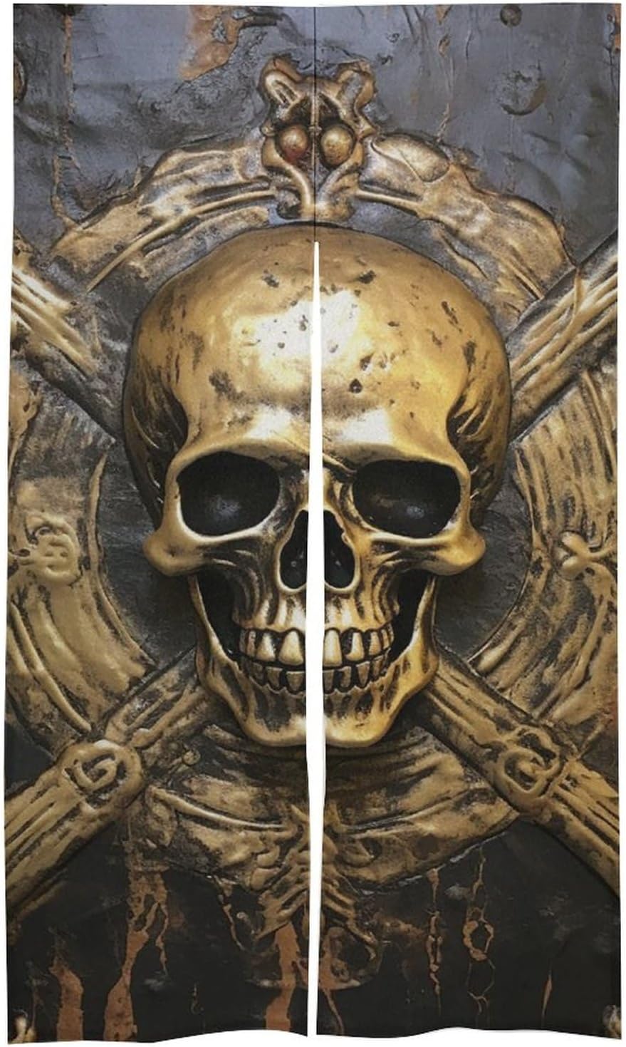 Japanese Noren Skull Pirate Door Curtain 34x57