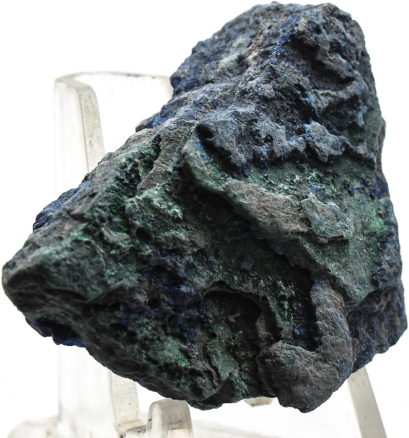 175ct Rich Blue Azurite with Green Malachite Cluster Rough Gemstone