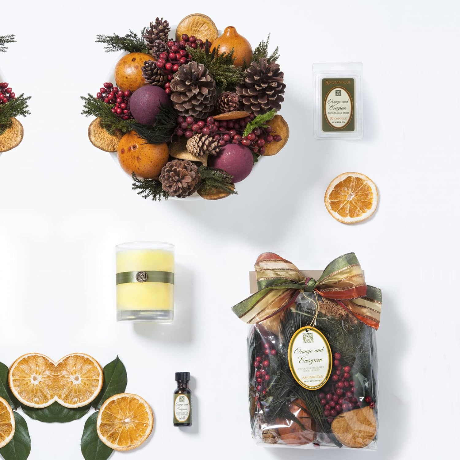 Aromatique Orange and Evergreen Potpourri Bag 7 Ounce
