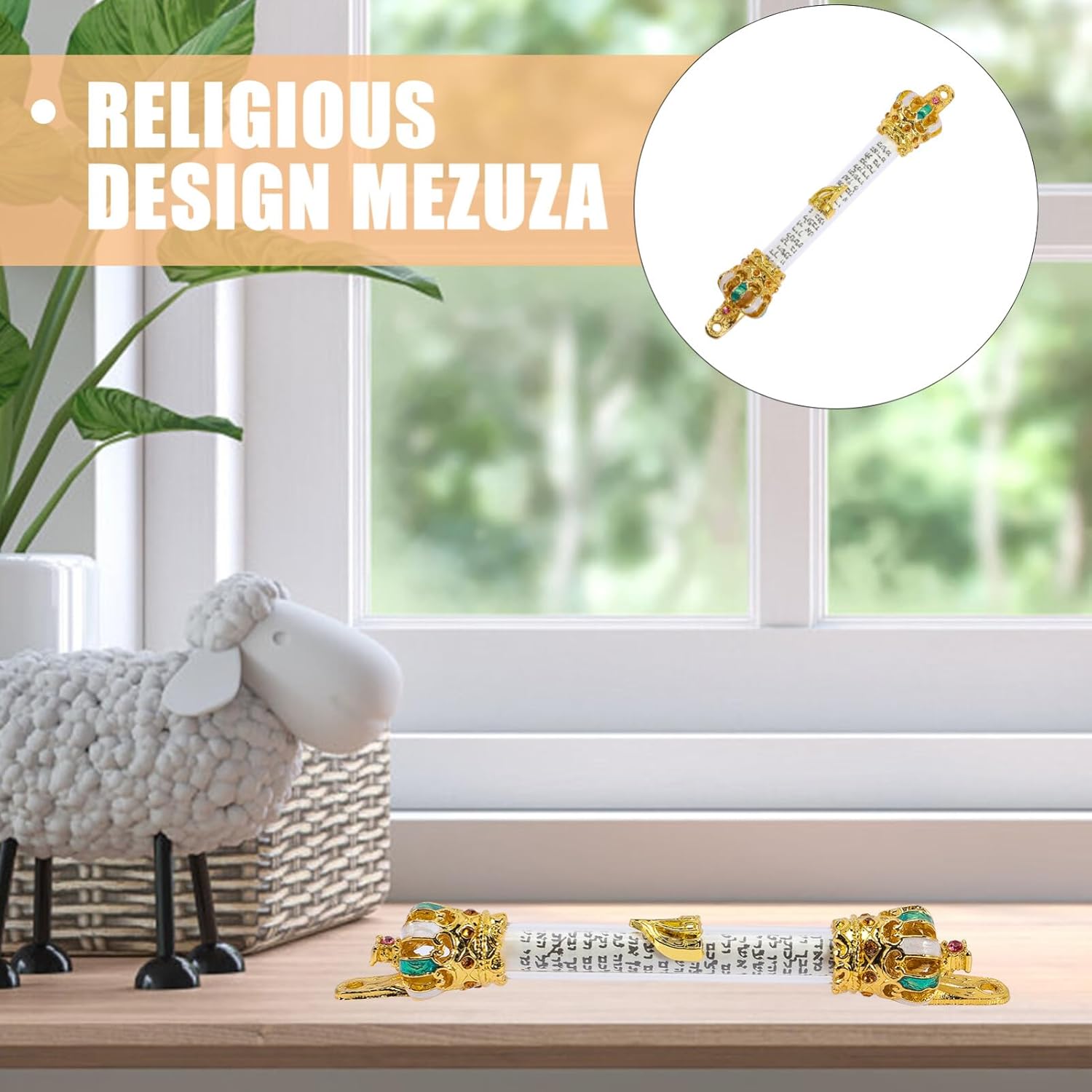 HOMSFOU Jewish Door Mezuzah Simple 2-Hole Design