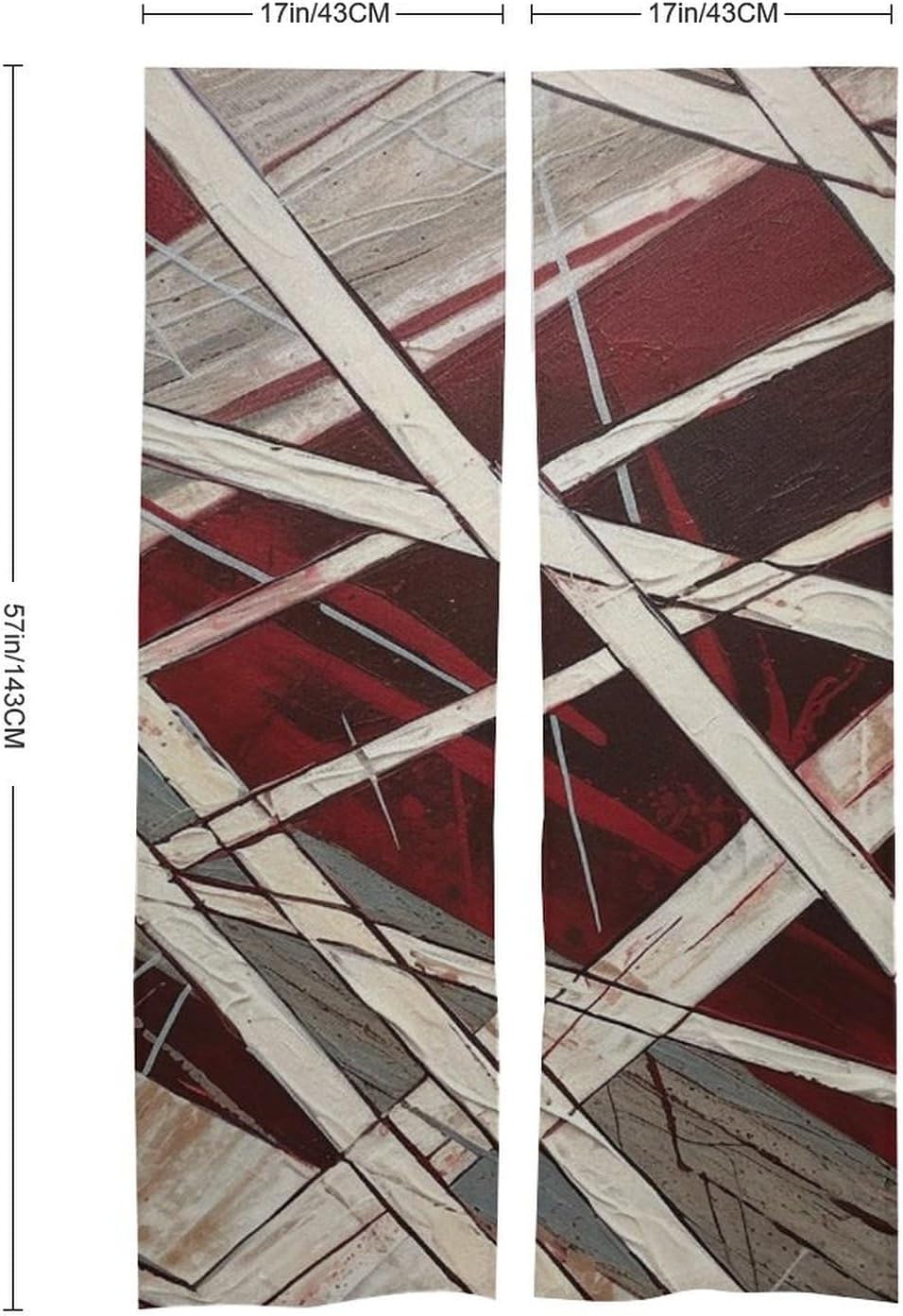 Japanese Noren Door Curtain White and Maroon Tapestries