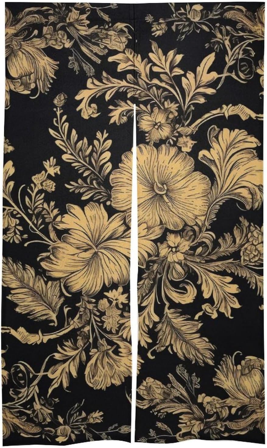 Japanese Noren Door Curtain with Gold Frame Print