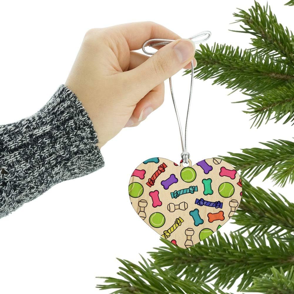Graphics More Heart Shaped Wooden Christmas Ornament 1