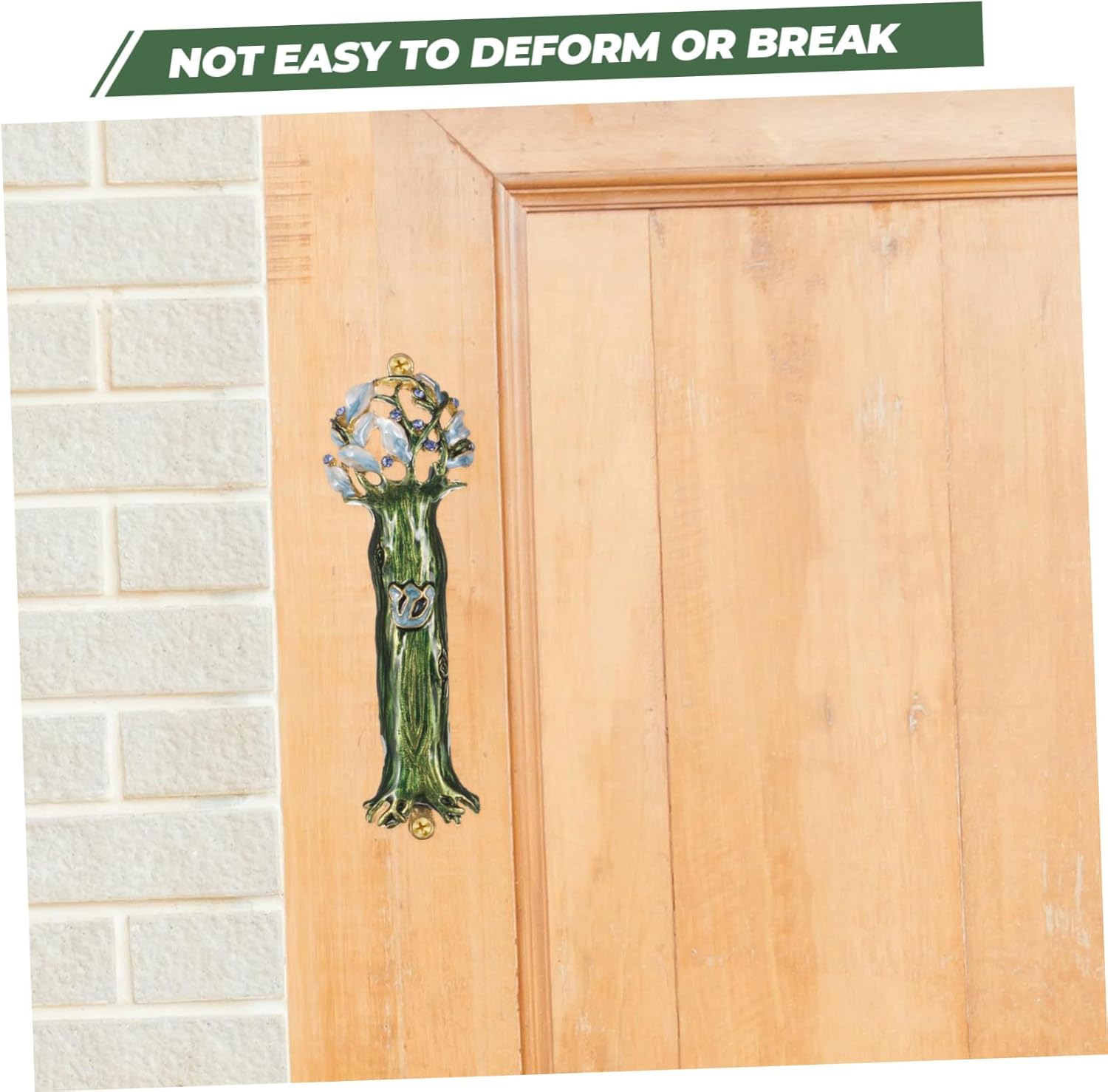 Jewish Mezuzah Decor Metal Plaque Door Accent