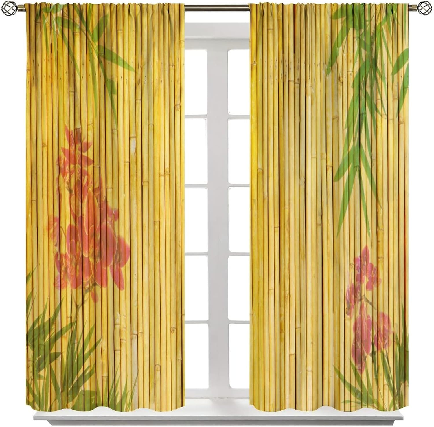 Bamboo Curtains 2 Panel Set 52 X 84