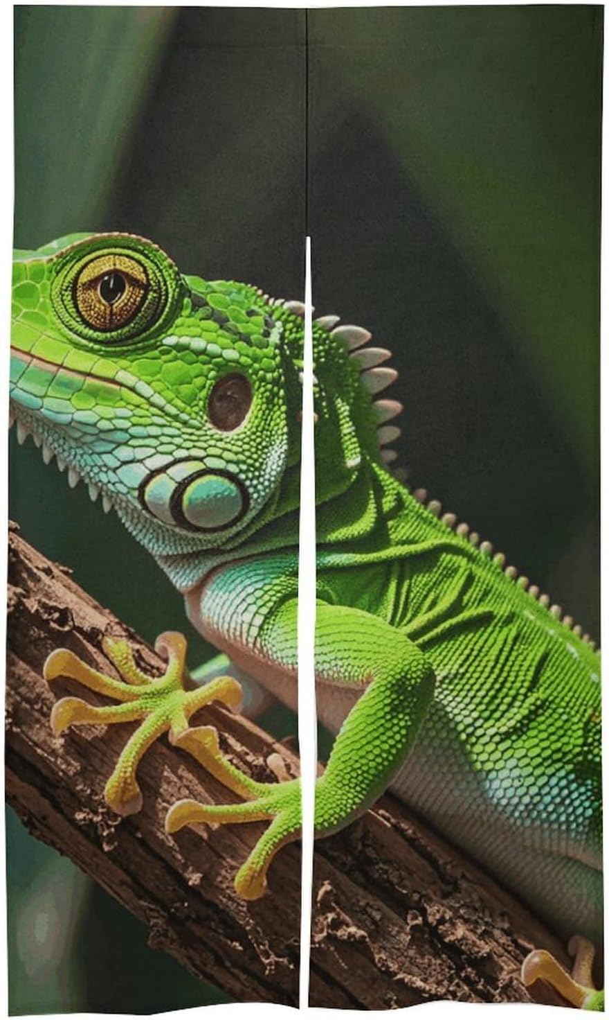 Green Geckos Door Cover Curtain 57x17 Inches