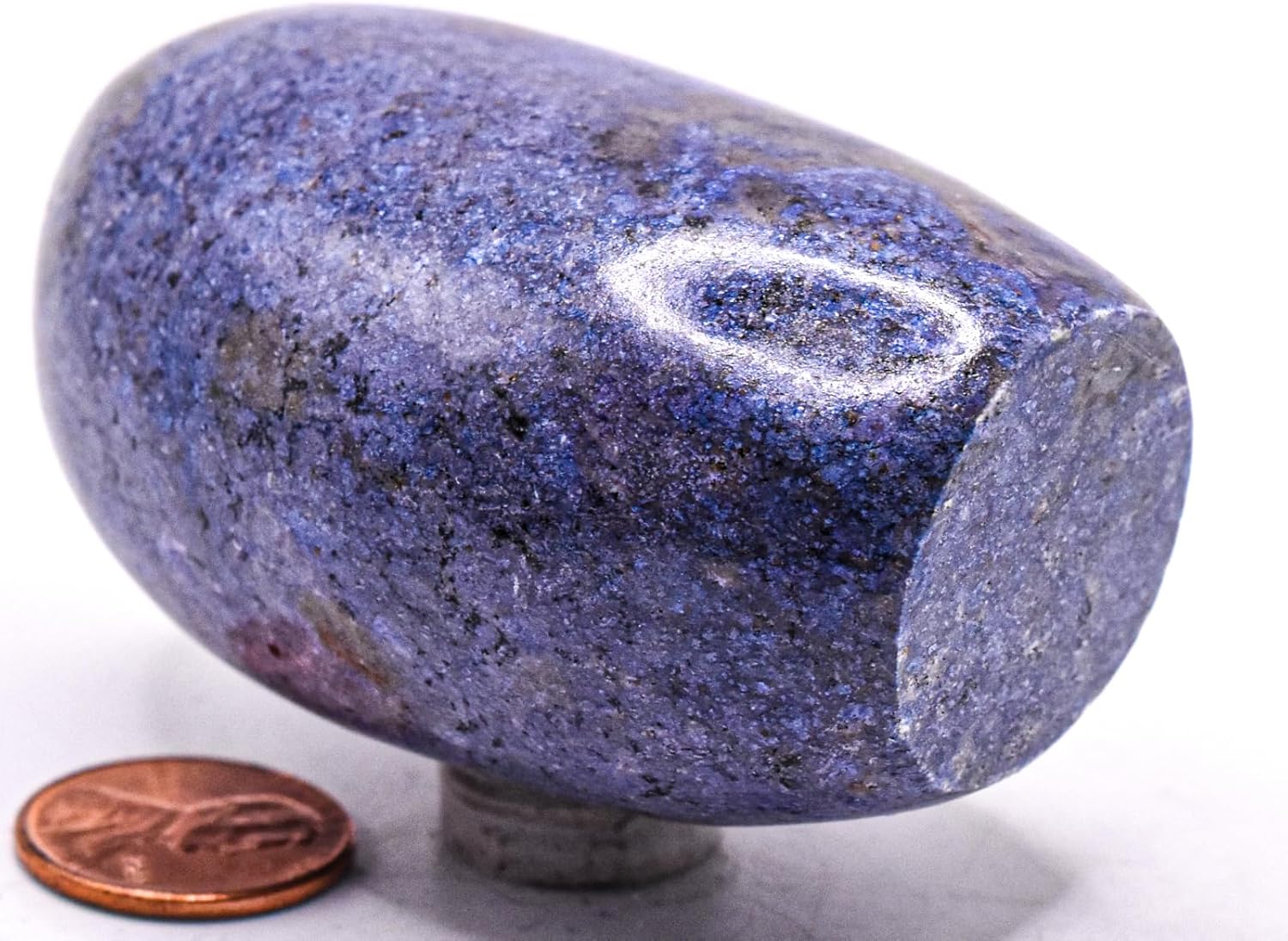 28 Inch Blue Dumortierite with Quartz Polished Specimen - Peru