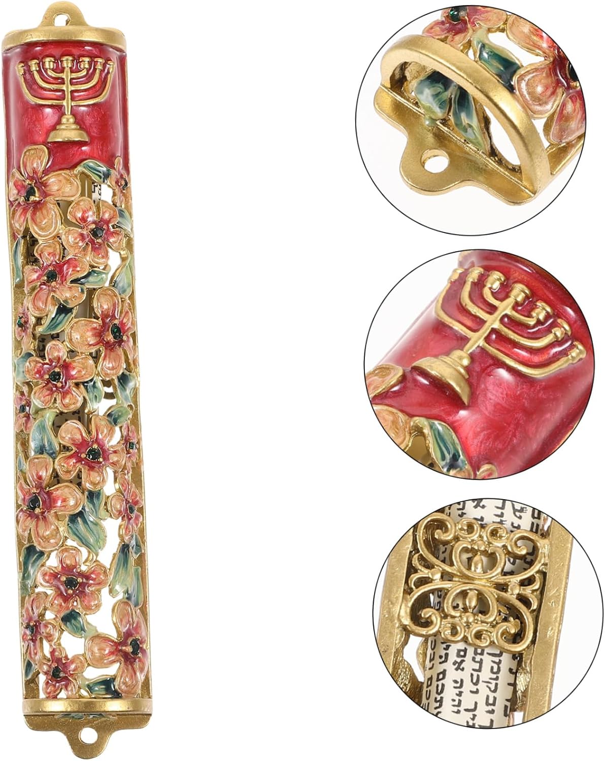 Jewish Mezuzah Scroll Decor for Door Blessing