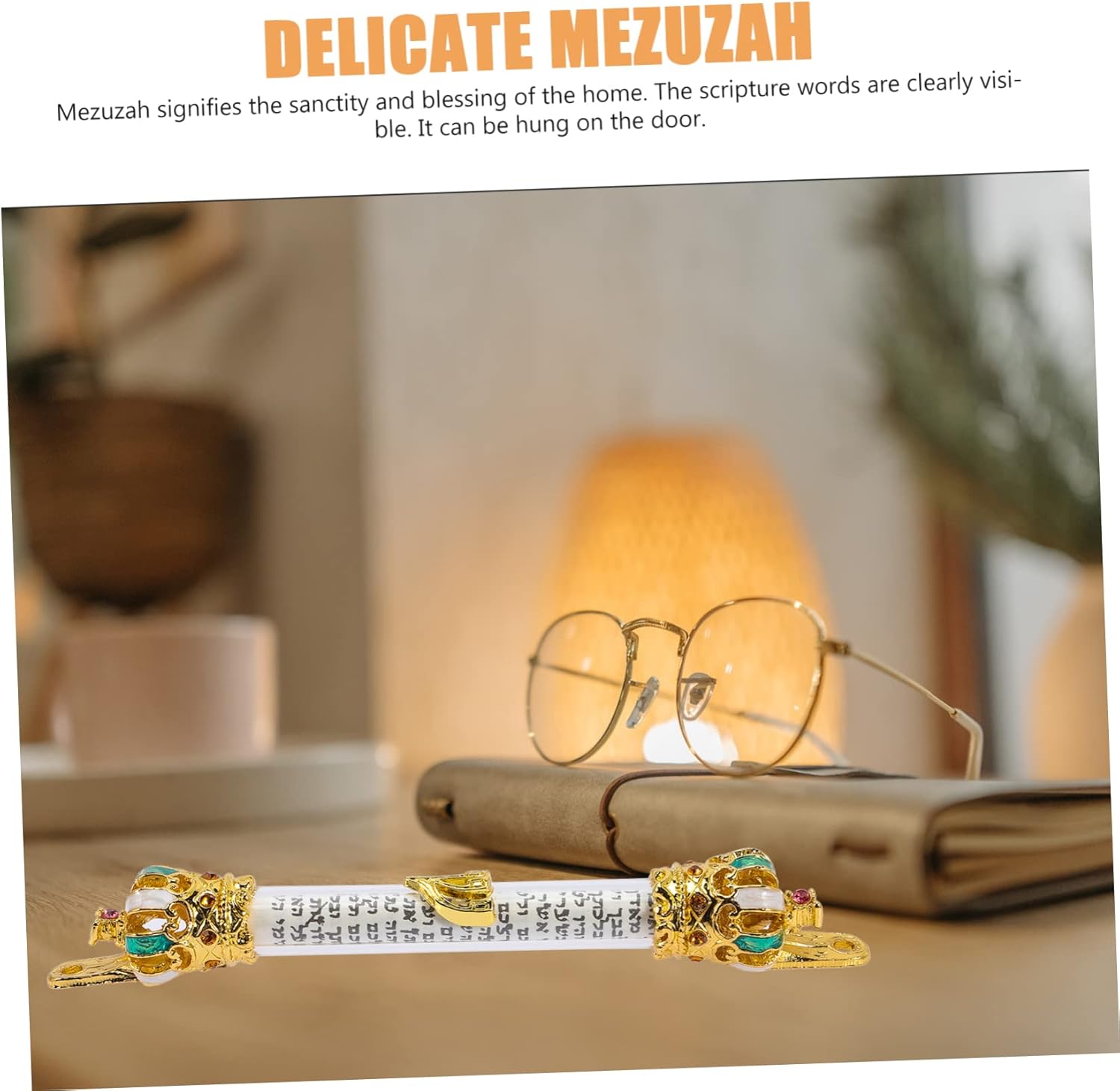 Retro Style Metal Mezuzah Door Sign for Jewish Home Blessing