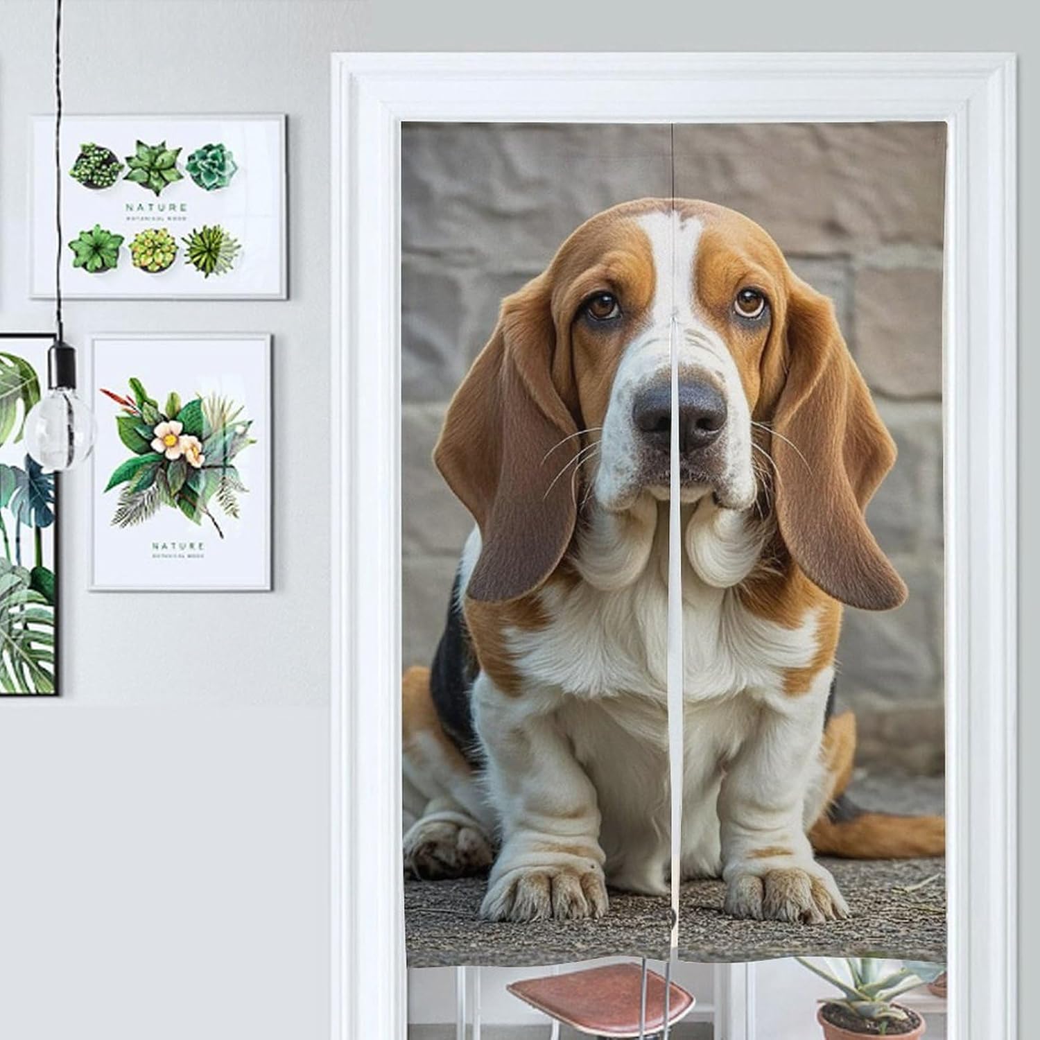 Basset Hound Door Cover Curtain 57x17 Inches