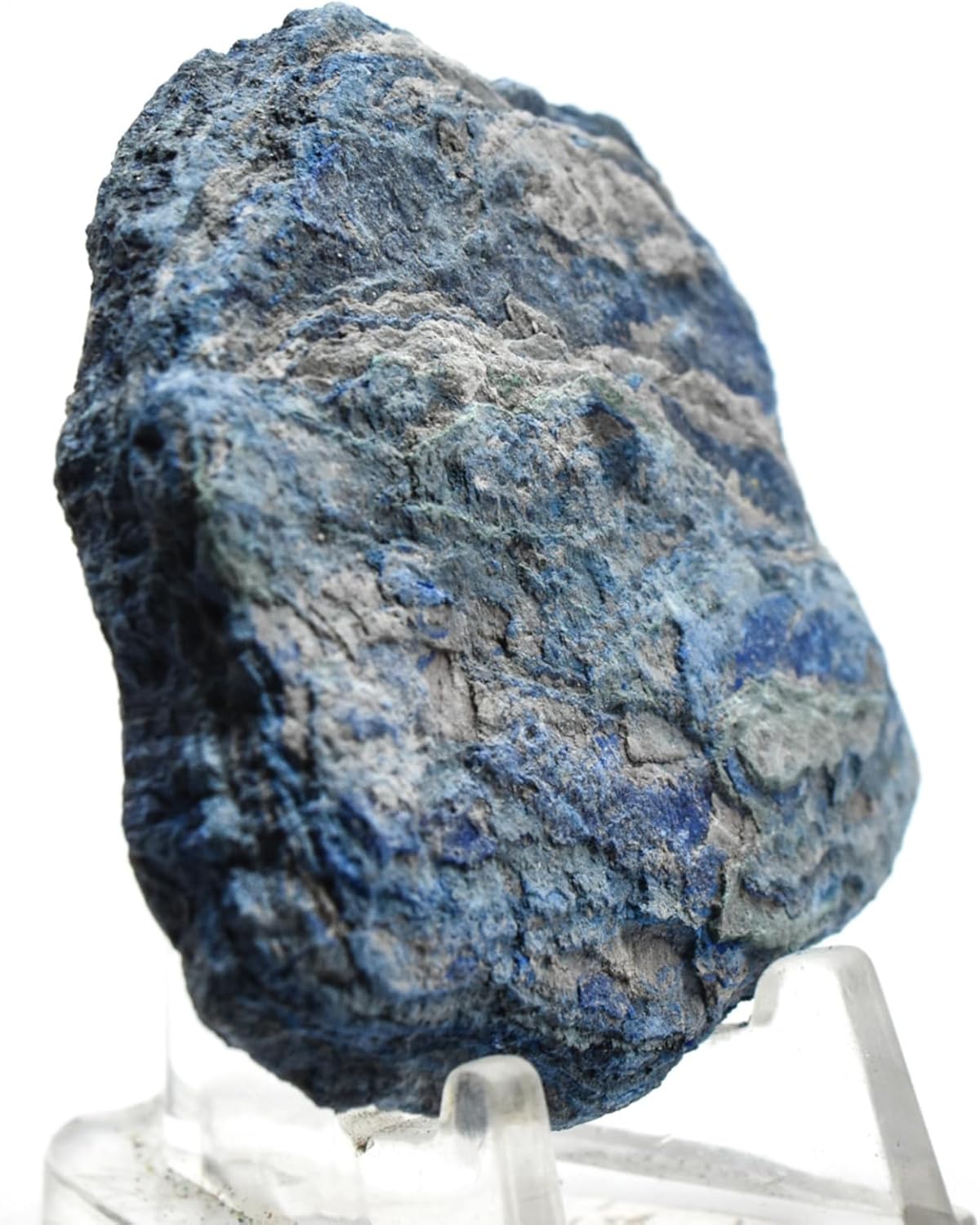150ct 45mm Rich Blue Azurite Rough Slice Natural Decor Stone