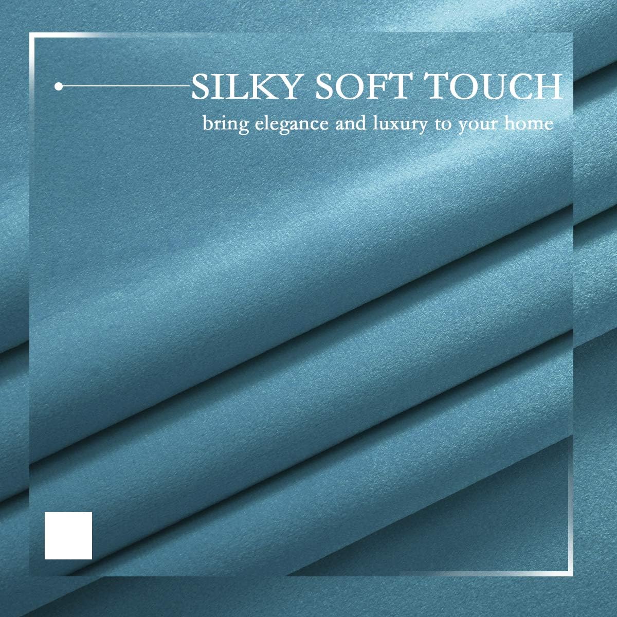 SPXTEX Turquoise Velvet Curtains 84 Inches Grommet Panels