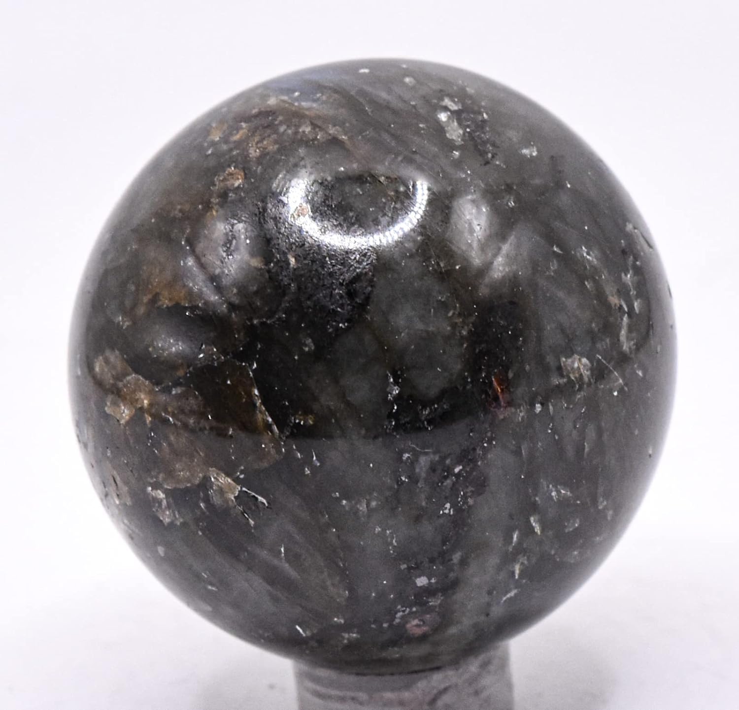 43mm Blue Azure Flash Labradorite Sphere with Stand