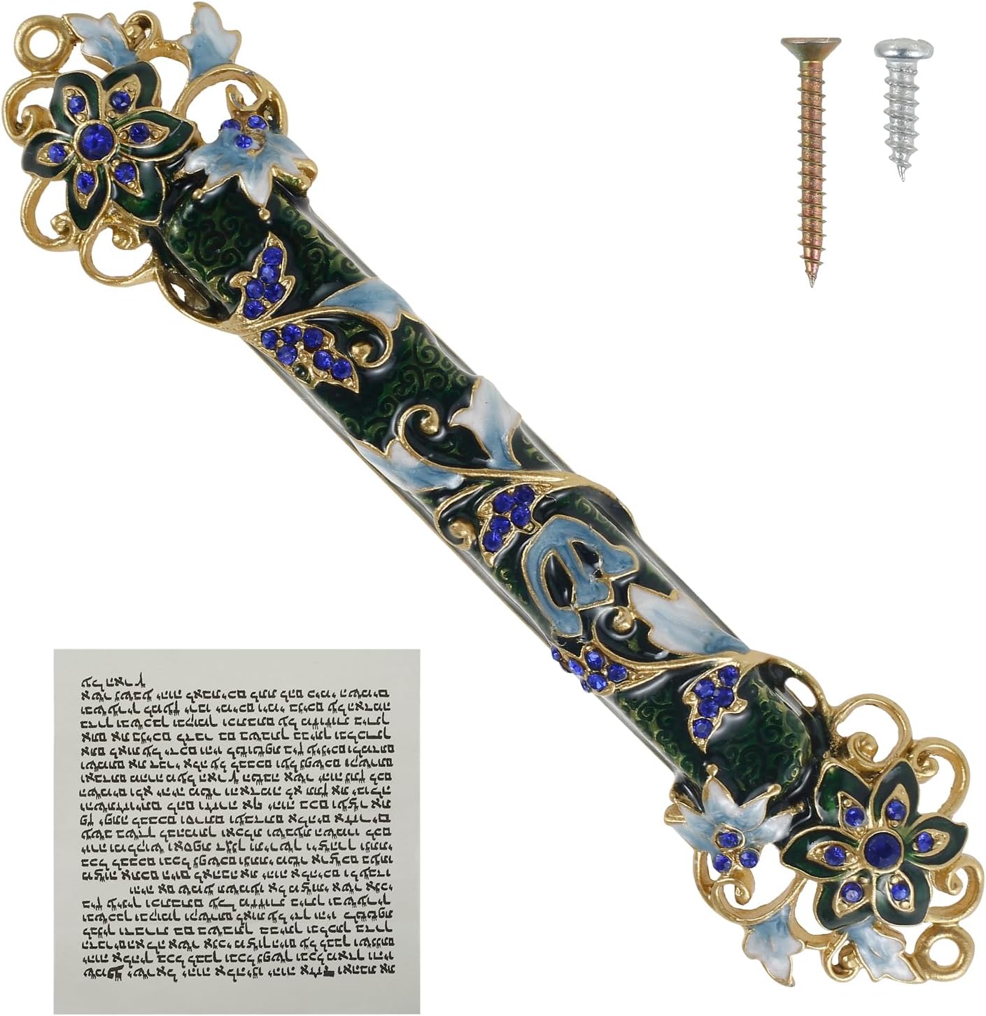 Hand Painted Mezuzah Zinc Alloy Enamel Decorative Mezuzah