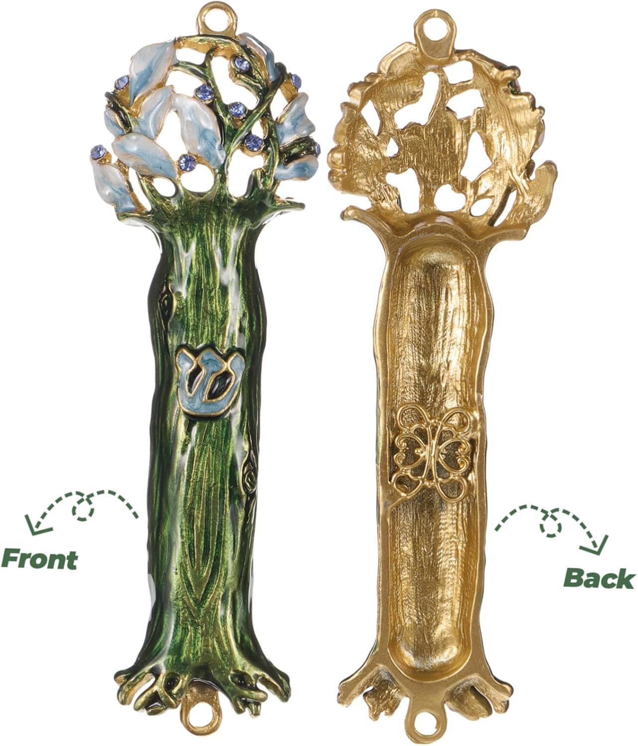 Jewish Mezuzah Decor Metal Plaque Door Accent