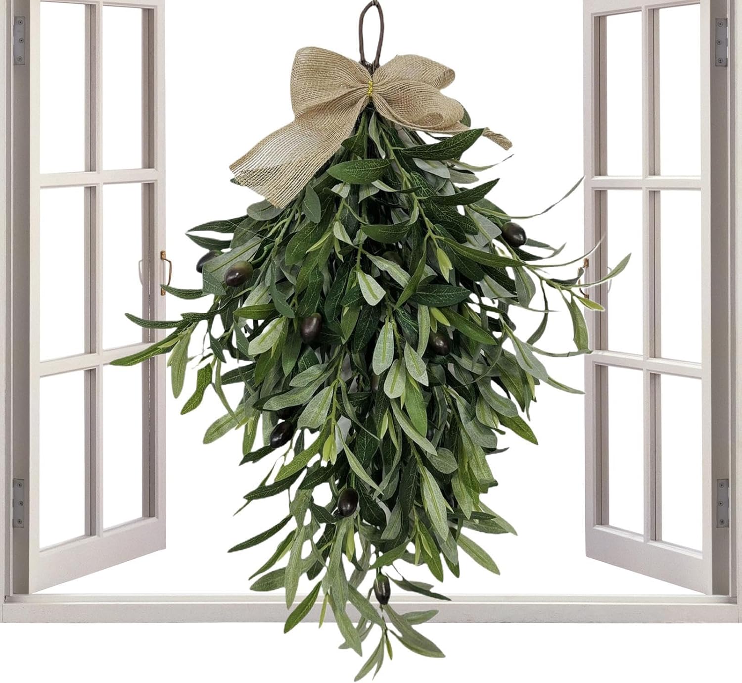 Olive Swag Wreath 24 Inch Artificial Greenery Garland