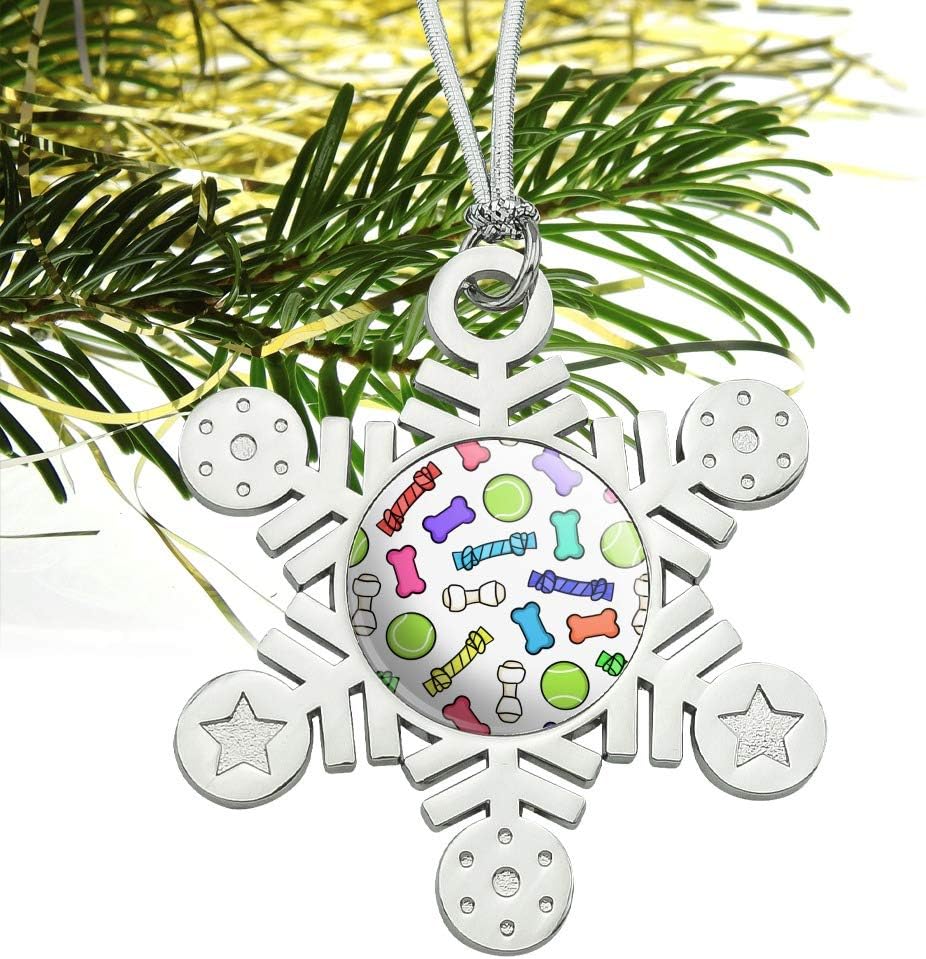 Doggie Chew Toy Bone Rope Snowflake Ornament
