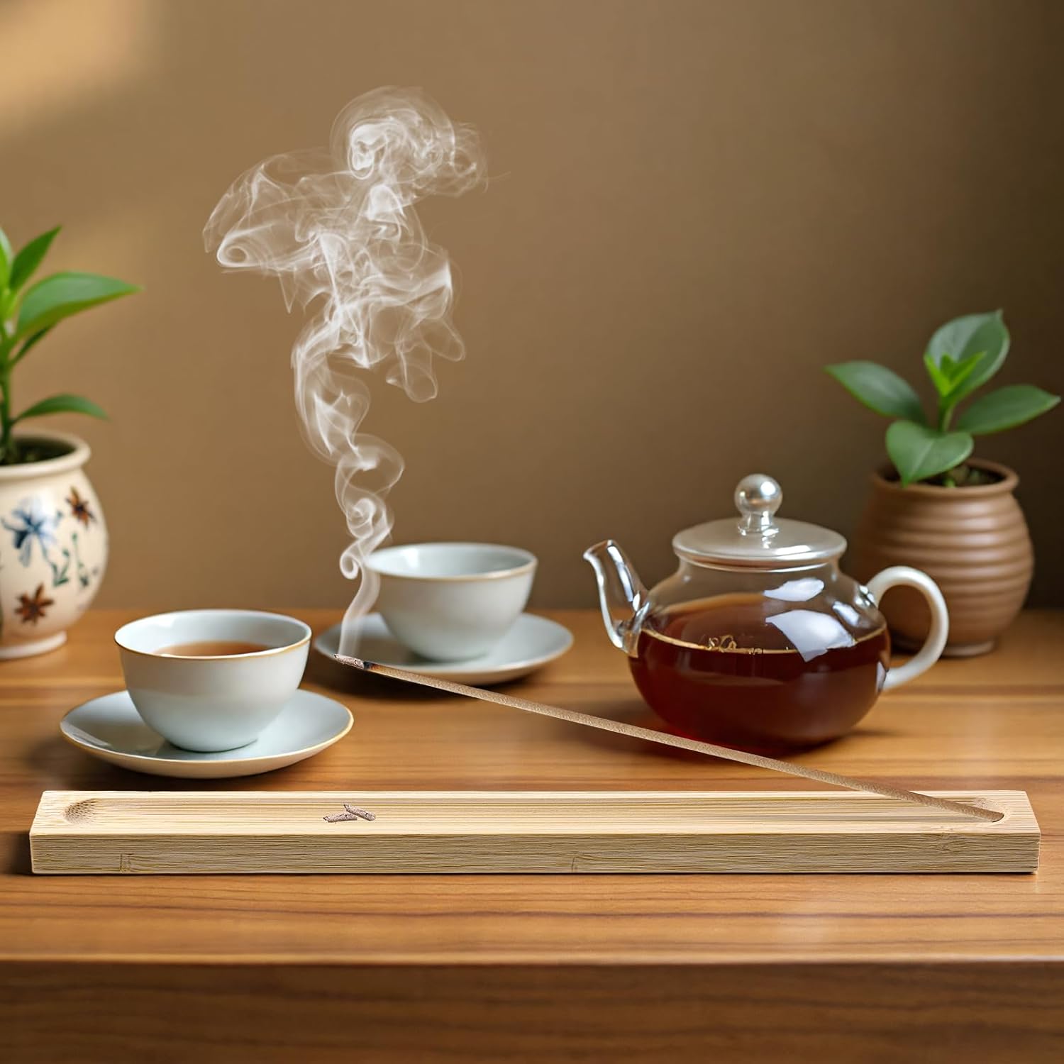 2 Pieces Bamboo Incense Holder for Sticks