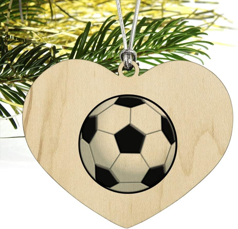 GRAPHICS MORE Heart Shaped Wooden Christmas Ornament