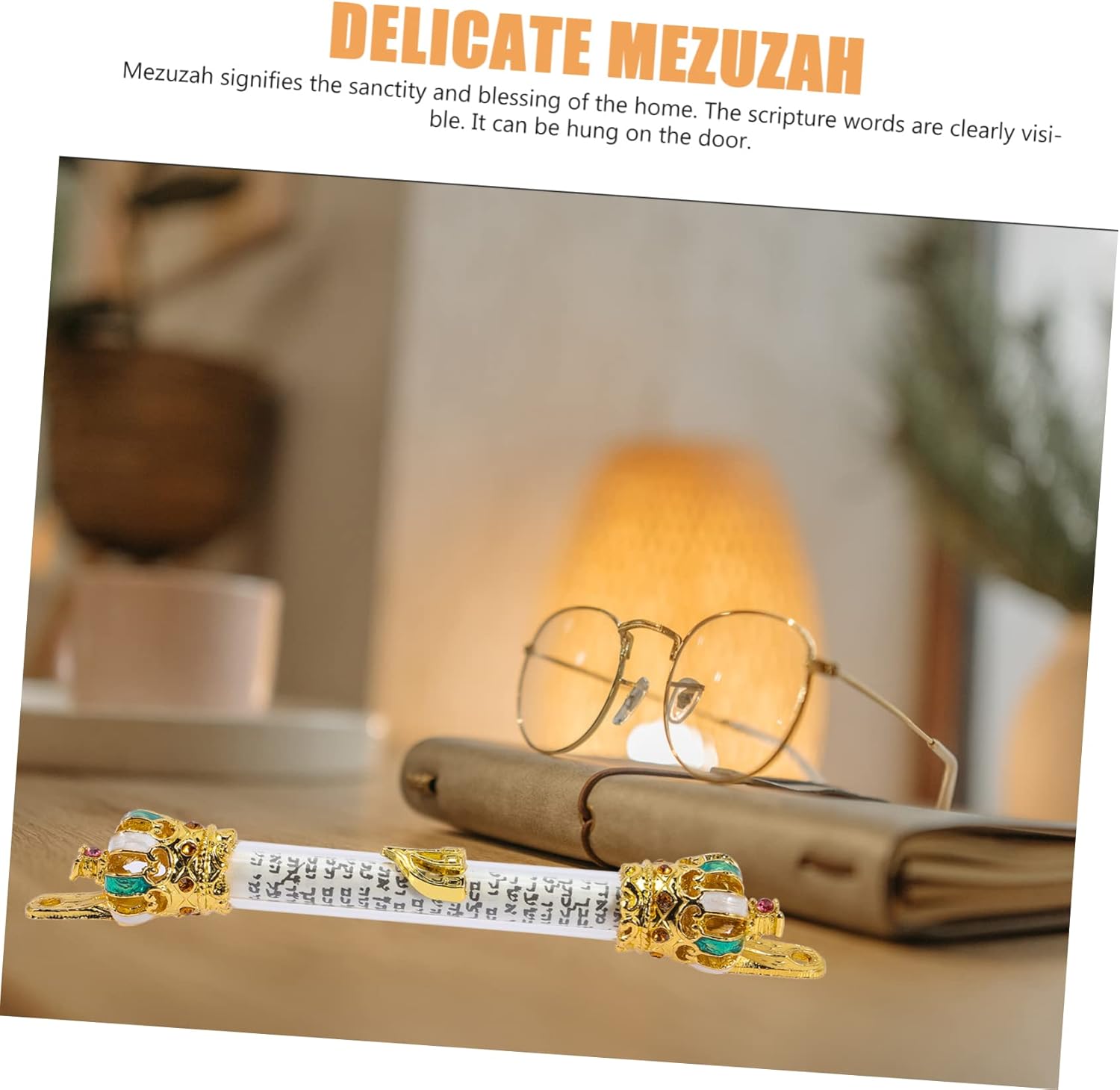 Decorative Metal Mezuzah for Outside Door