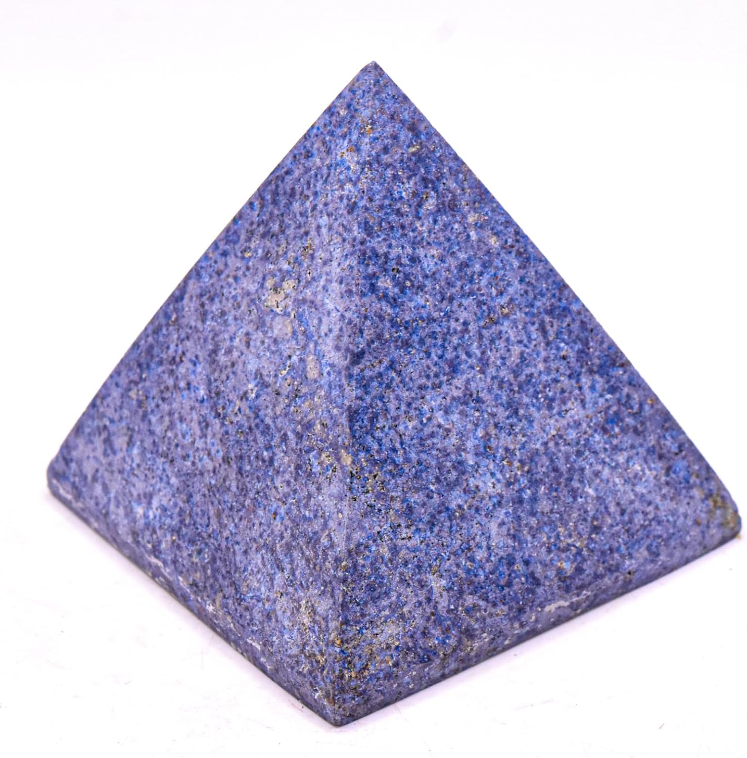 24 Inch Blue Dumortierite Carved Pyramid Gemstone Decor
