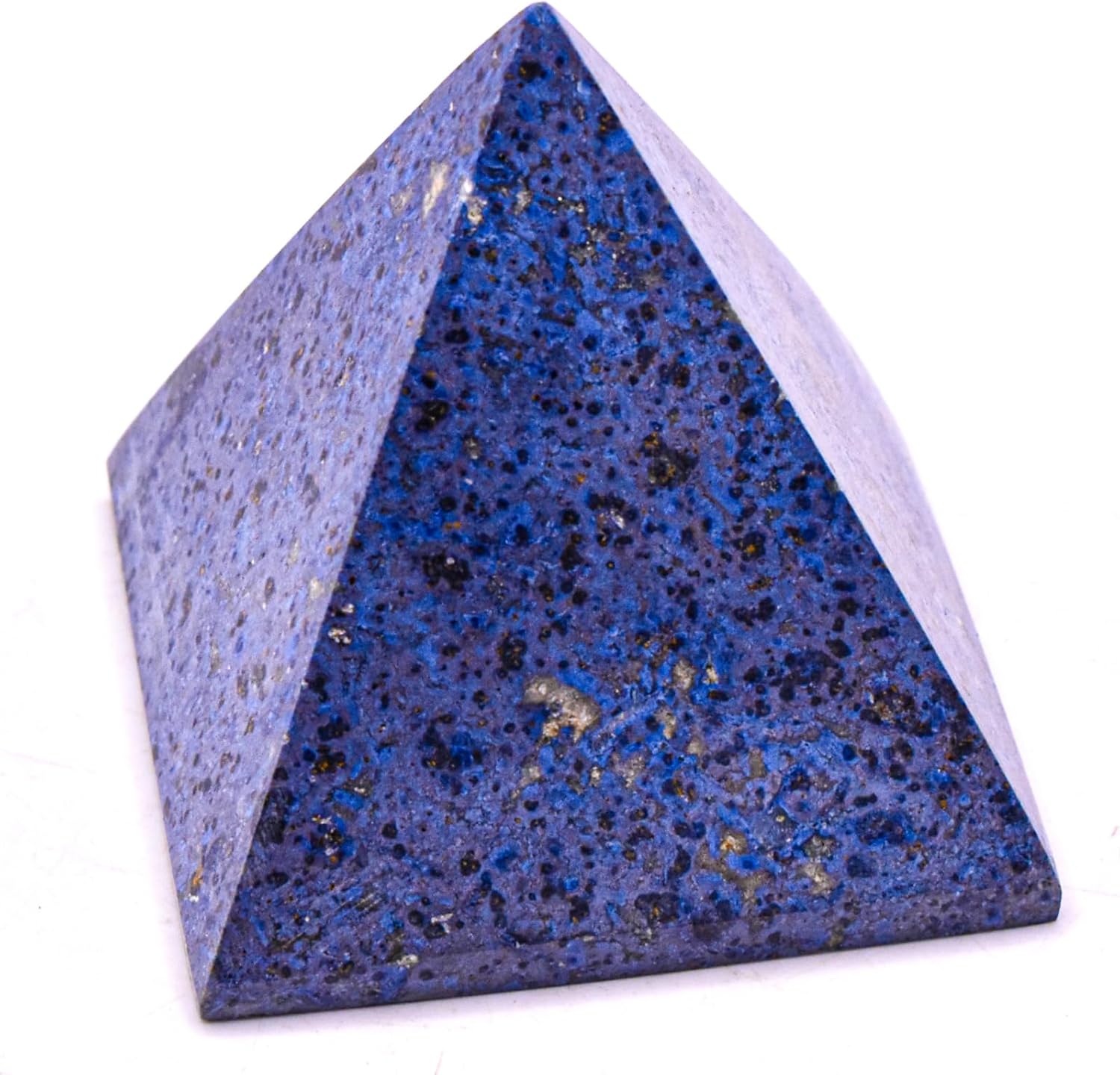 60mm Rich Blue Dumortierite Carved Pyramid Polished Crystal Mineral Specimen - Peru