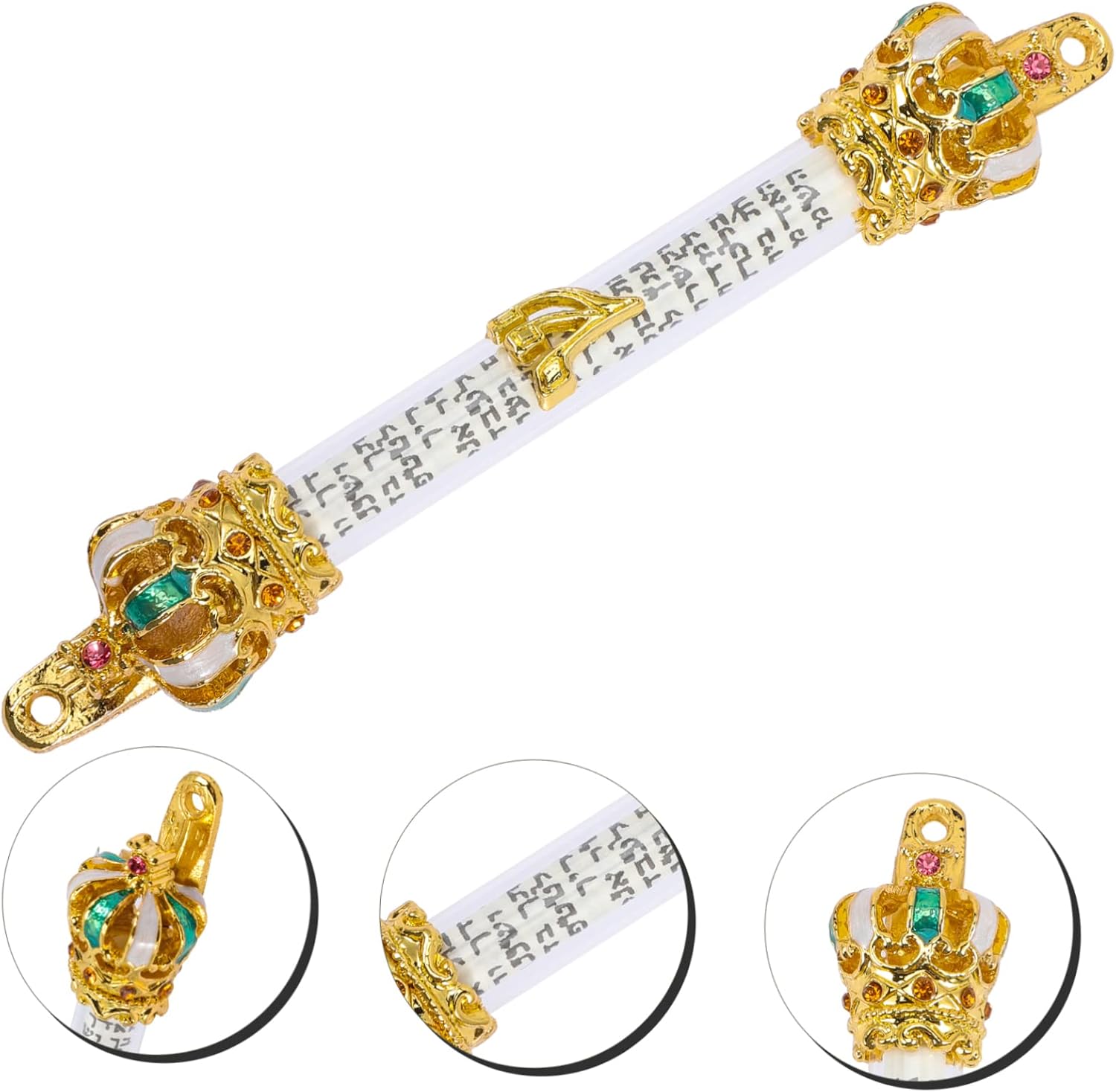 Elegant 6-Inch Metal Mezuzah Scroll for Door