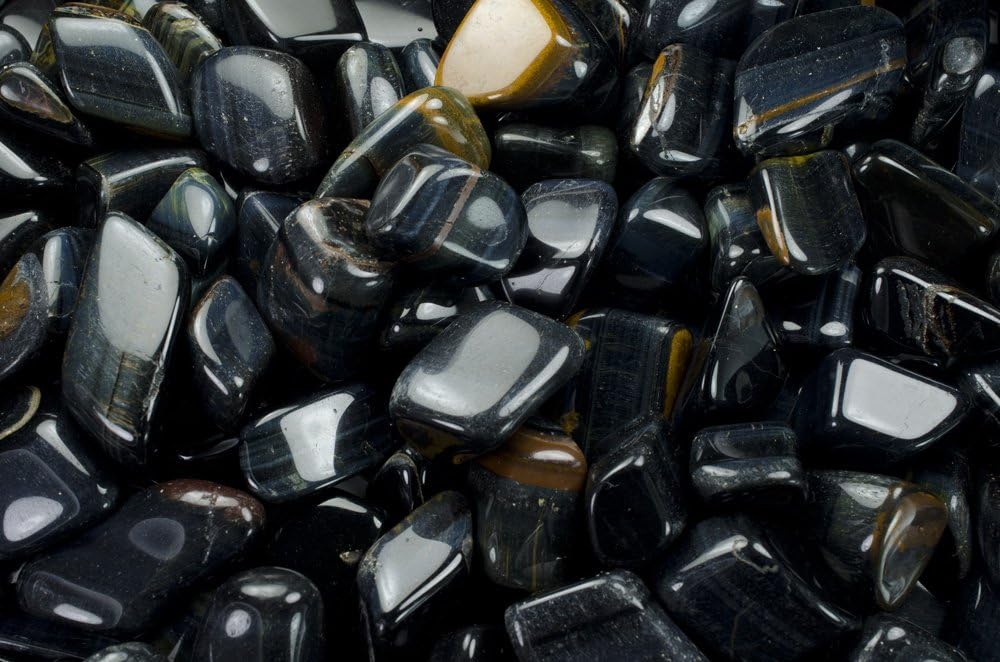 Fantasia Tumbled Blue Tigers Eye Stones 1 lb Medium 1-15