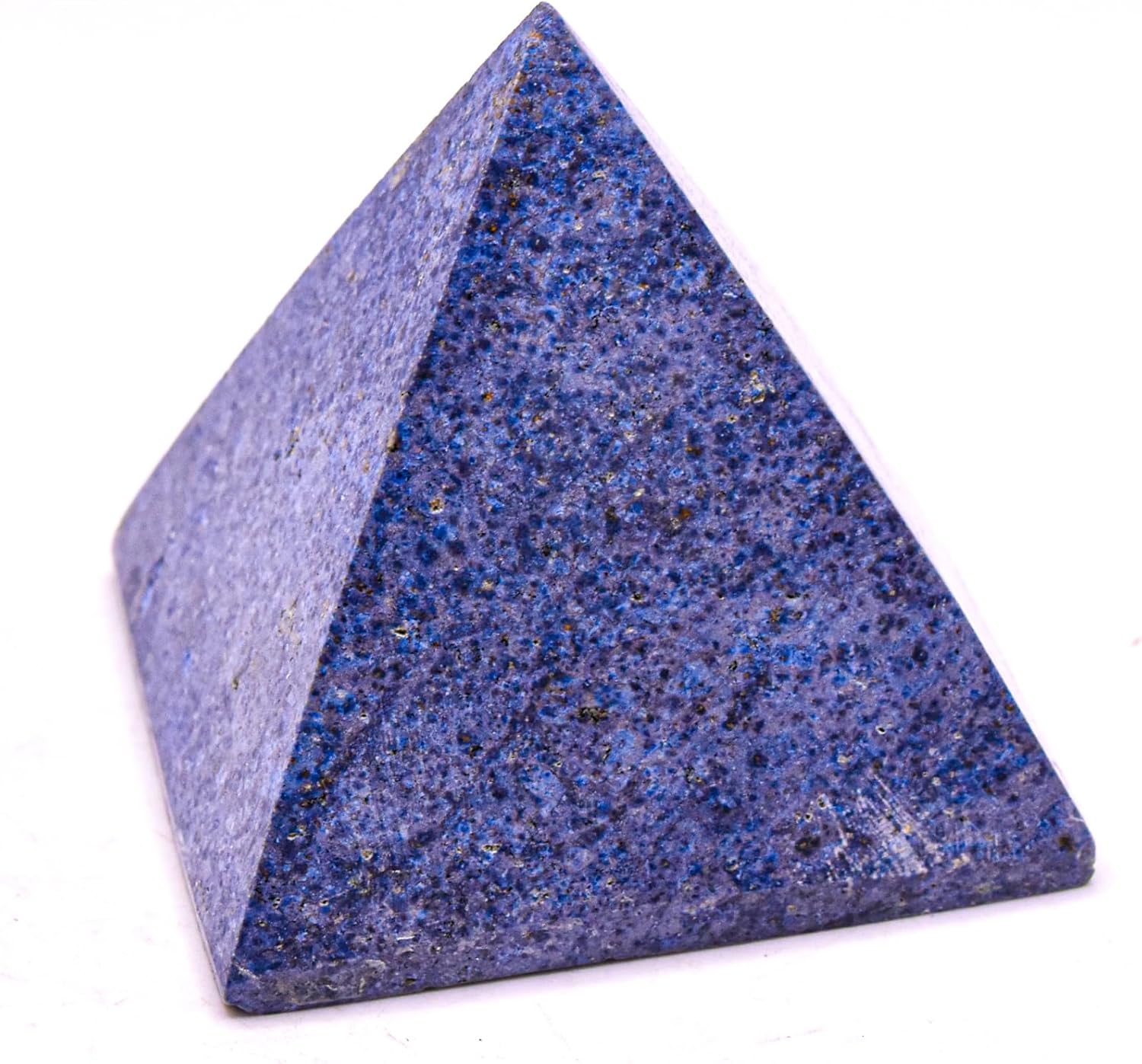 24 Inch Blue Dumortierite Carved Pyramid Gemstone Decor