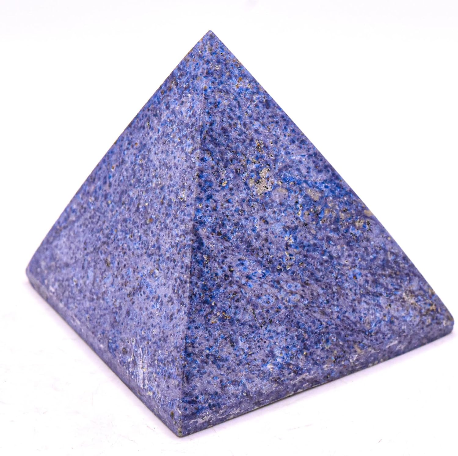 24 Inch Blue Dumortierite Carved Pyramid Gemstone Decor