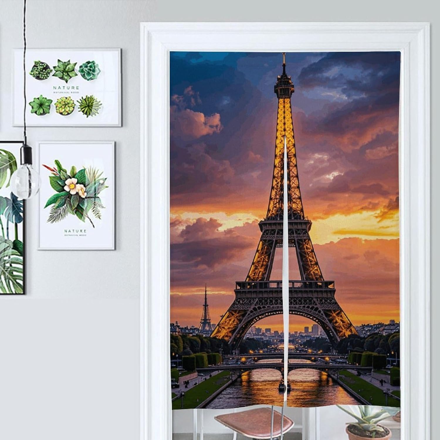 Eiffel Tower Paris Door Curtain 57x17 Inches