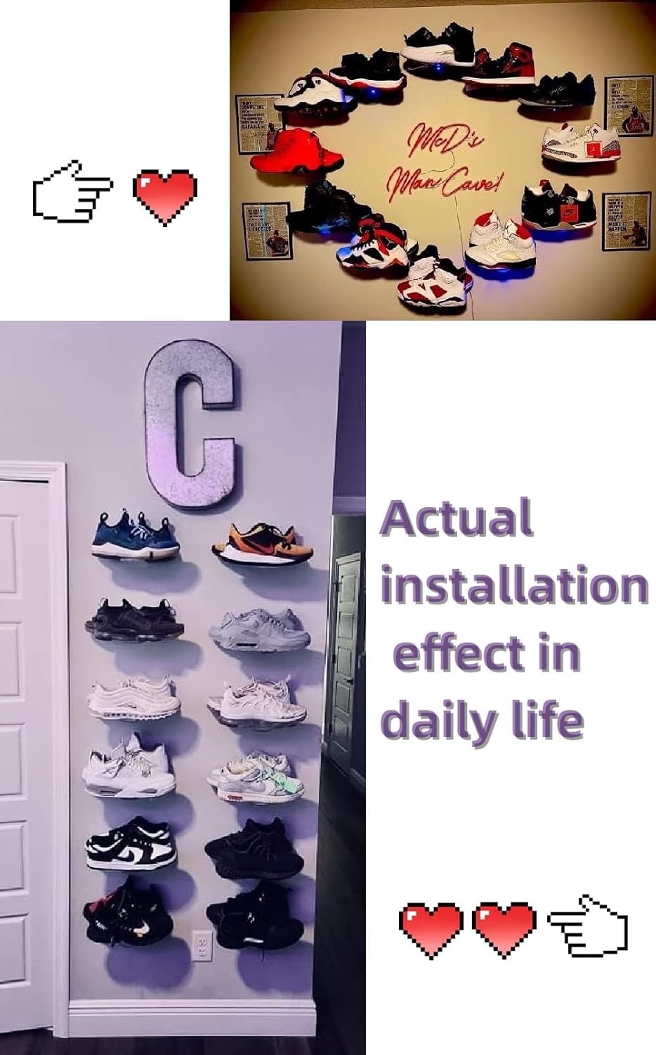 IEEK 12 Pack Floating Shoe Display Shelf
