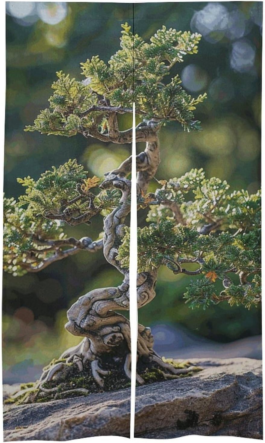 Graceful Bonsai Tree Door Curtain 57x17 Inches